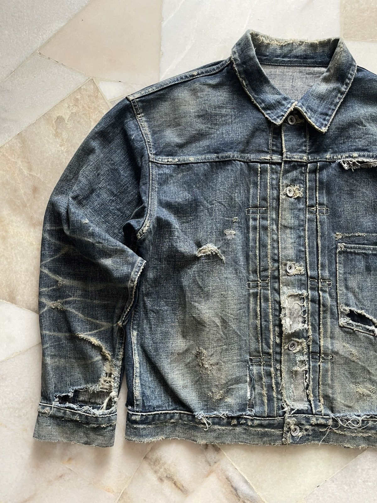 Neighborhood Sample Neighborhood Savage Type-1 Denim Jacket C1 Size US XL / EU 56 / 4 - 15 Thumbnail