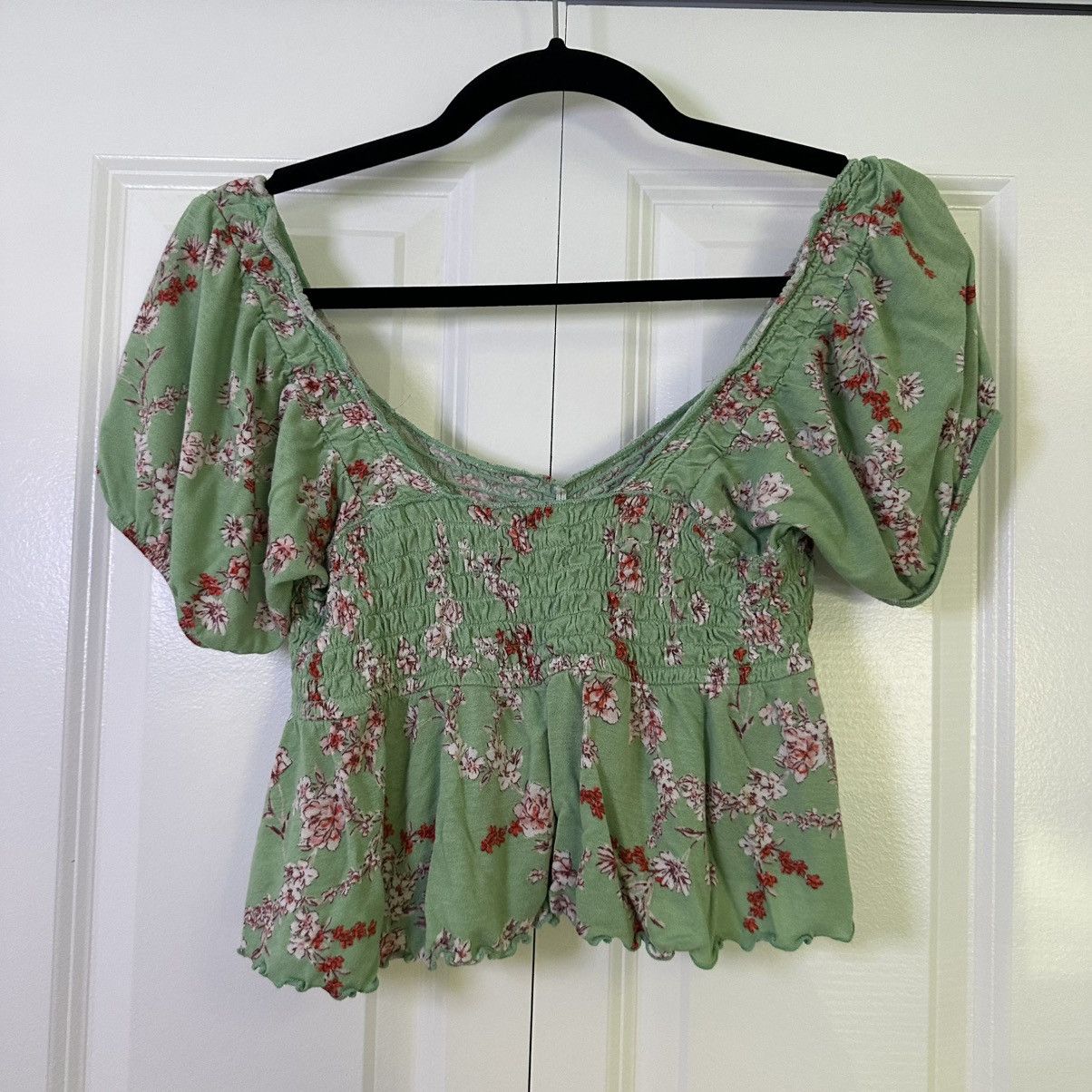 Urban Outfitters Urban Outfitters Women’s Green Babydoll Peplum Top Medium Size M / US 6-8 / IT 42-44 - 2 Thumbnail