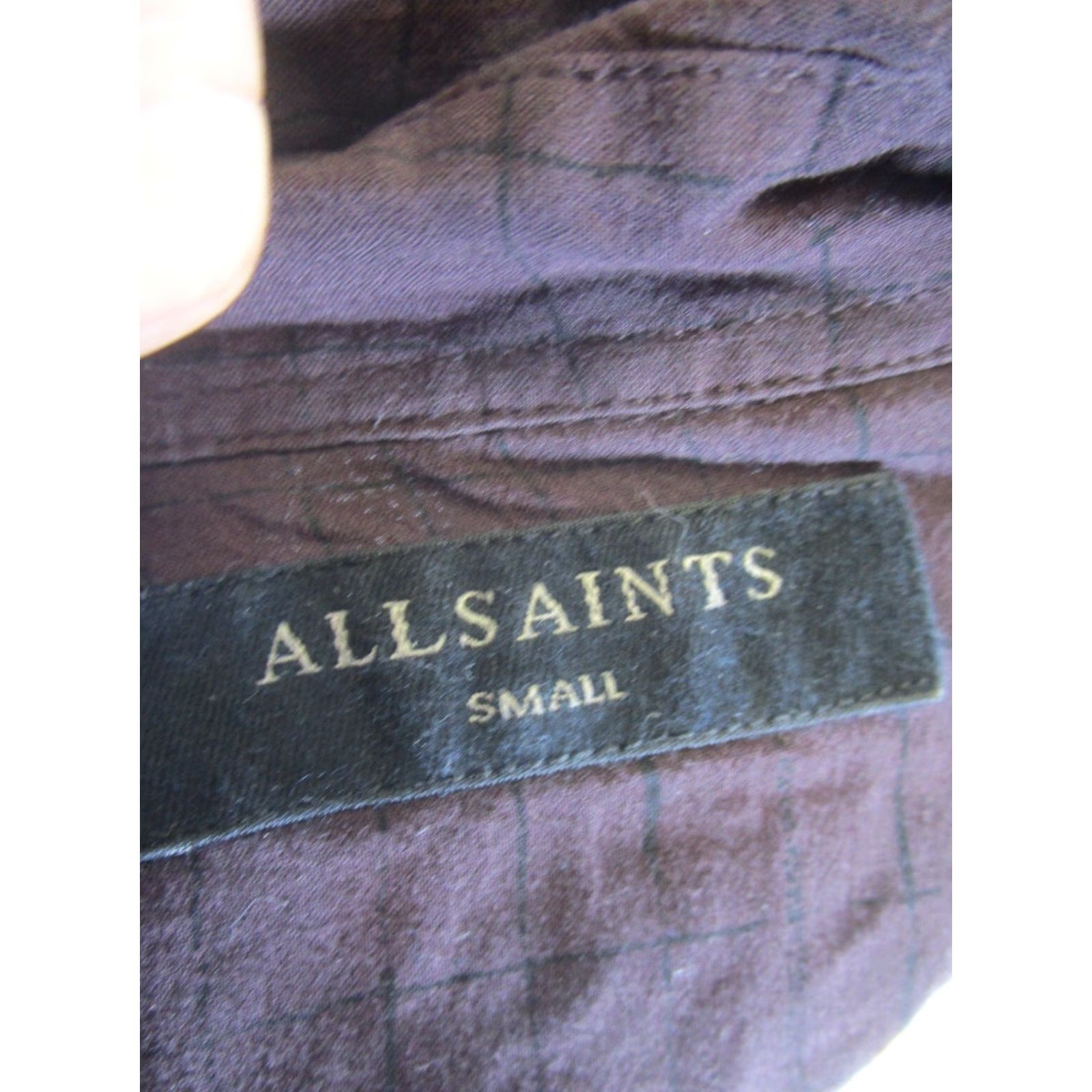 Allsaints VINTAGE AllSaints Button-Up Shirt Mens Small Brown Long Sleeve Collared Regular Fit Size US S / EU 44-46 / 1 - 7 Thumbnail