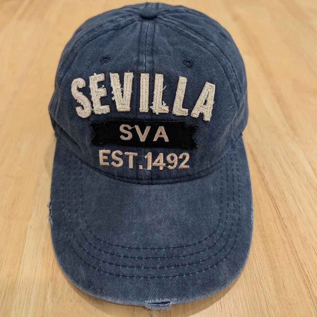 Other Sevilla SVA Est. 1492 Distressed Baseball Cap Blue Size ONE SIZE - 1 Thumbnail