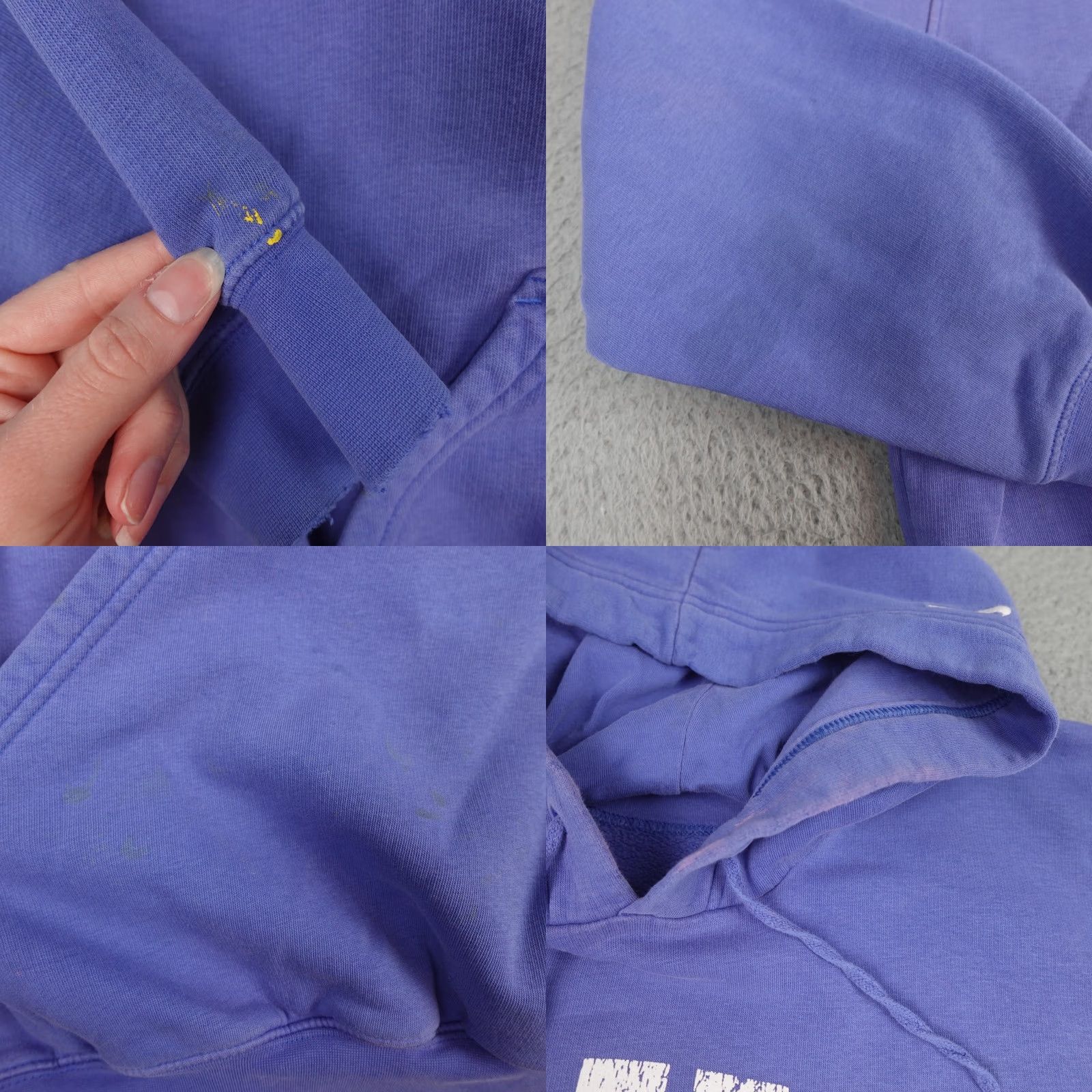 Nike VINTAGE Nike Hoodie Mens XL Blue Center Swoosh Crest 90s Y2K Spellout Graphic Print Size US XL / EU 56 / 4 - 8 Thumbnail