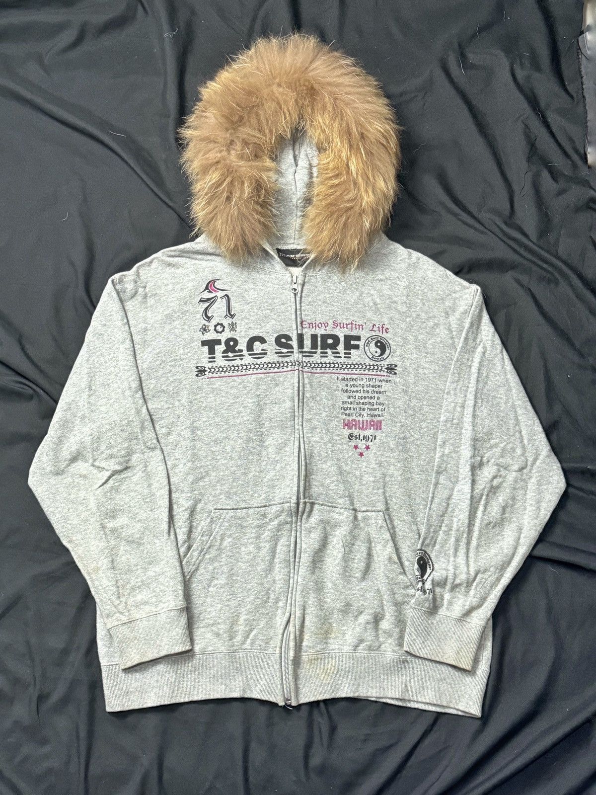 If Six Was Nine × Japanese Brand × Le Grande Bleu (L.G.B.) FUR HOODIE T&C TRIBAL POEM Size US L / EU 52-54 / 3 - 2 Thumbnail