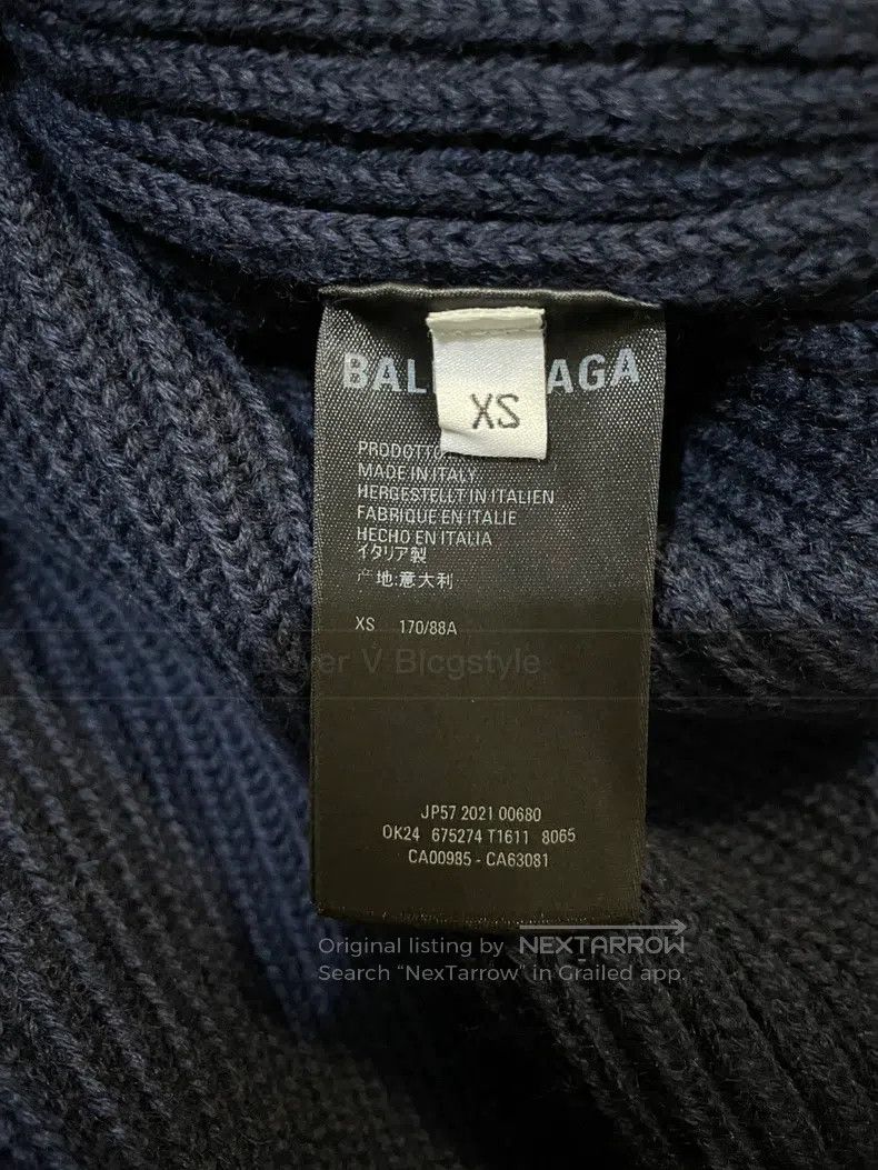 Balenciaga Balenciaga Logo Half-Zip Knit Sweater Size US XS / EU 42 / 0 - 4 Thumbnail