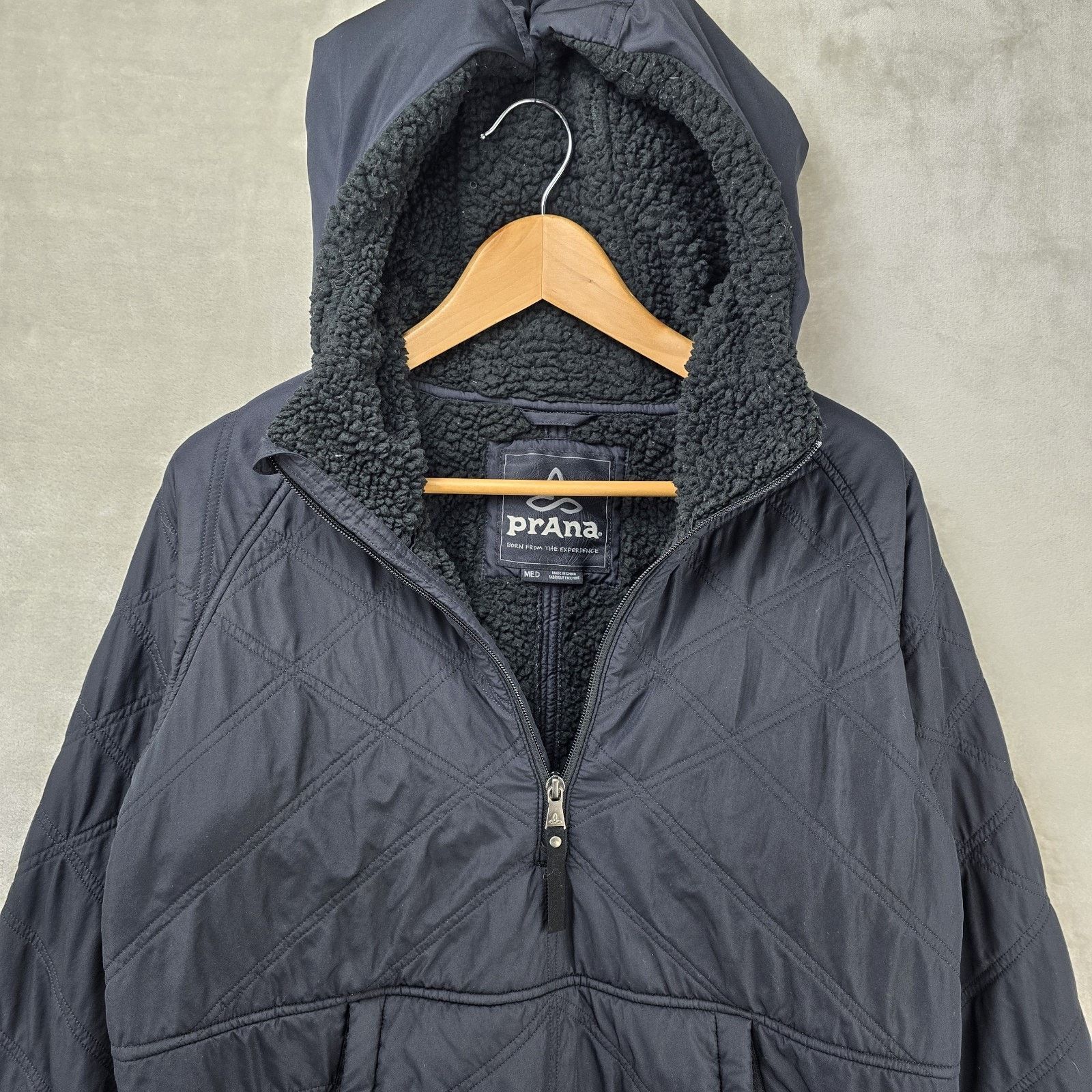 Prana prAna Elsa Jacket Medium Quilted Puffer Sherpa Lined 1/2 Zip Size M / US 6-8 / IT 42-44 - 3 Thumbnail