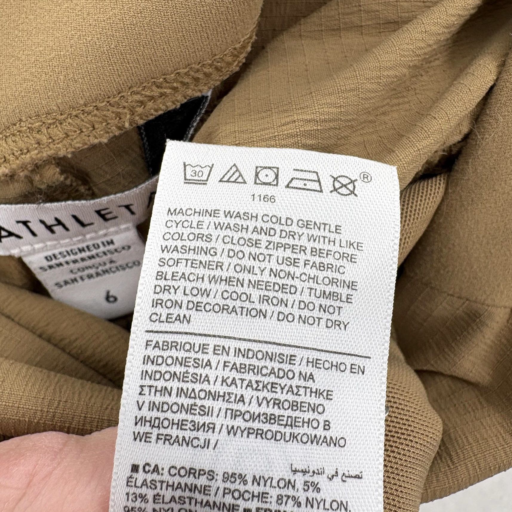 Athleta Athleta Jogger Pants Womens 6 Brown Nylon Spandex Lightweight Tapered Pockets Hiking Travel Yoga Activewear Casual Size 28" / US 6 / IT 42 - 6 Thumbnail