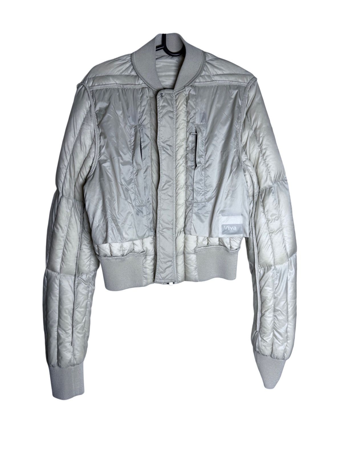 Rick Owens Rick Owens Mainline Fog cropped bomber jacket Size US XS / EU 42 / 0 - 4 Thumbnail