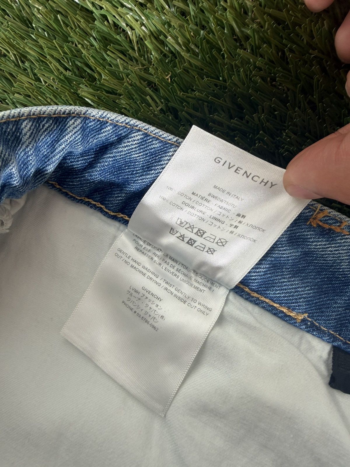 Givenchy Givenchy Distressed Panel Jeans Size 29" - 10 Thumbnail