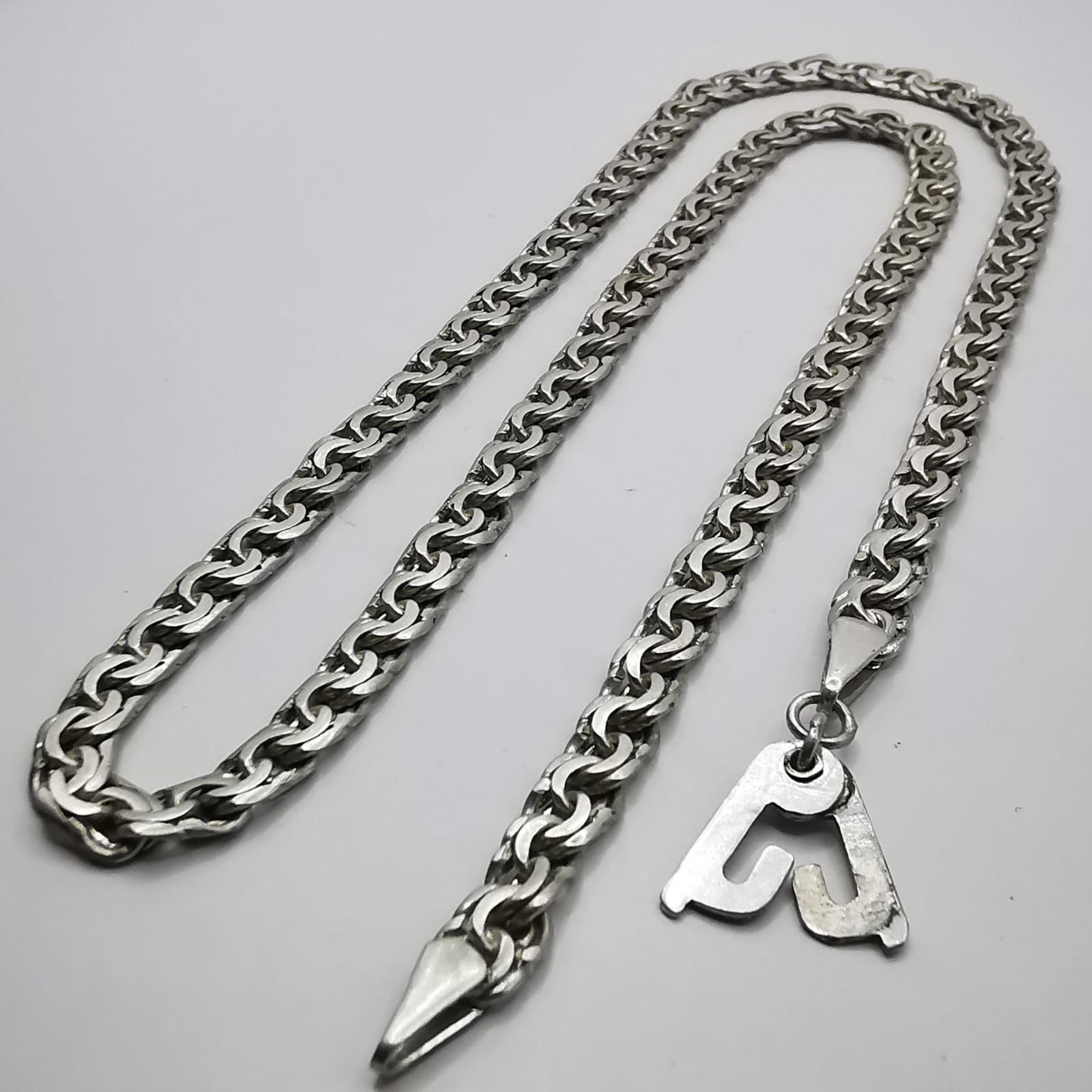 Sterling Silver Vintage Unusual Chain, 925 Sterling Silver, Signed 35.63g Size ONE SIZE - 1 Thumbnail