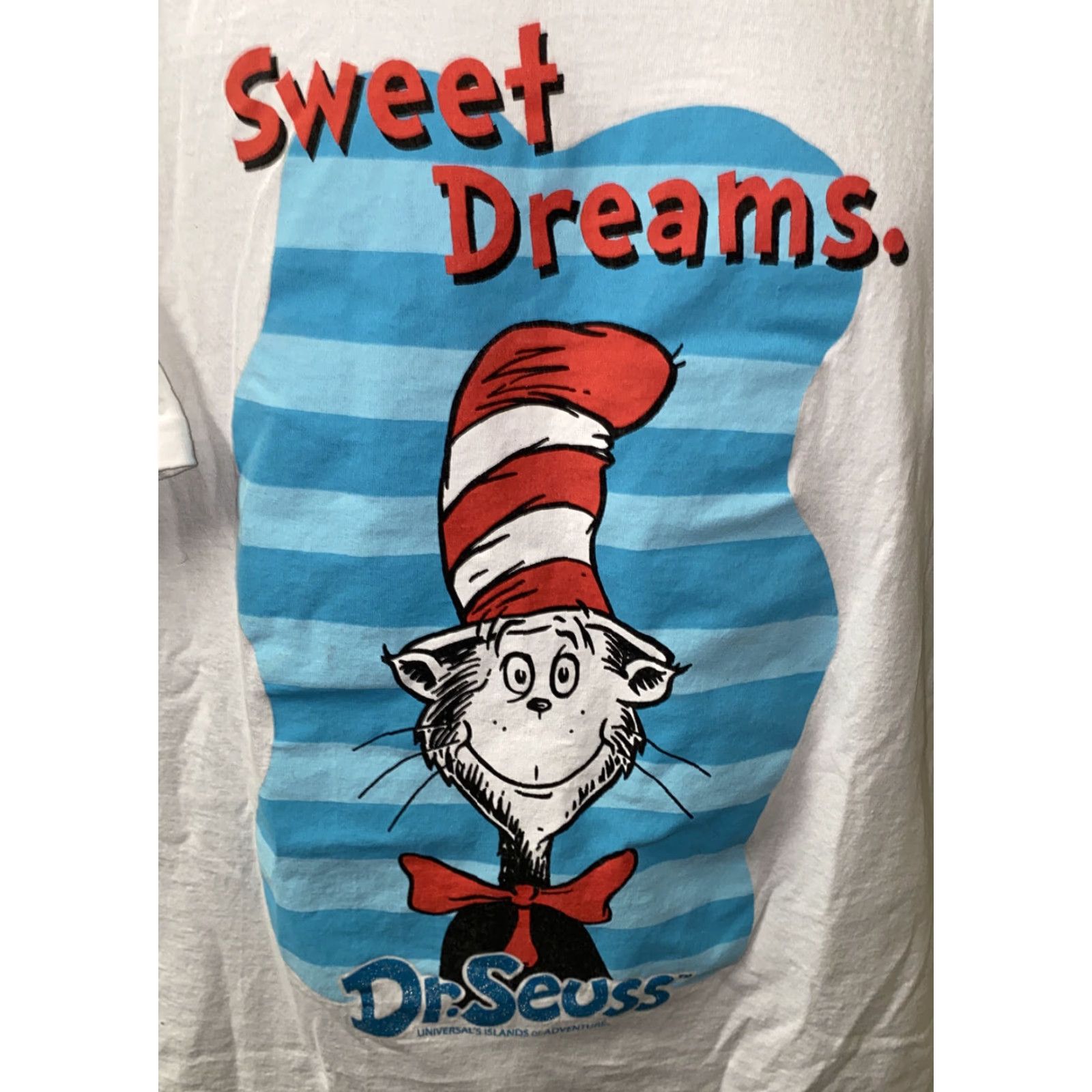 Vintage VINTAGE Universal Orlando T-Shirt Mens White Dr. Seuss Short Sleeve L 24 In Armpit Regular Cotton Single Stitch Size US L / EU 52-54 / 3 - 2 Thumbnail