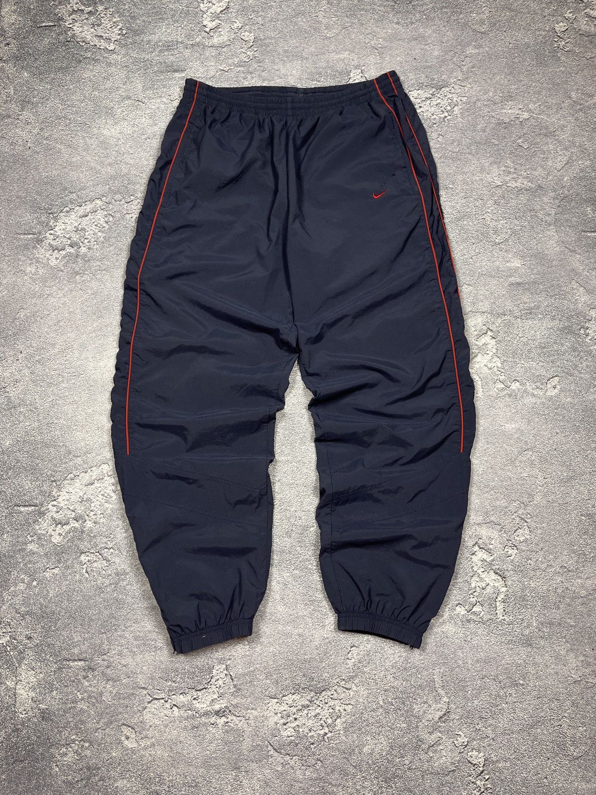 Nike × Vintage Vintage Nike Nylon Track Pants Striped 2000s Joggers Swoosh Size US 36 / EU 52 - 2 Thumbnail