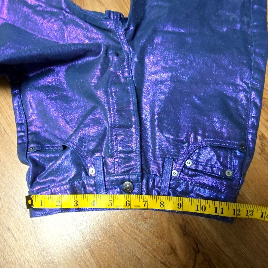 Levi's Levi's Ribcage Straight Ankle Metallic Purple Jeans 24 Size 24" / US 00 / IT 34 - 12 Thumbnail