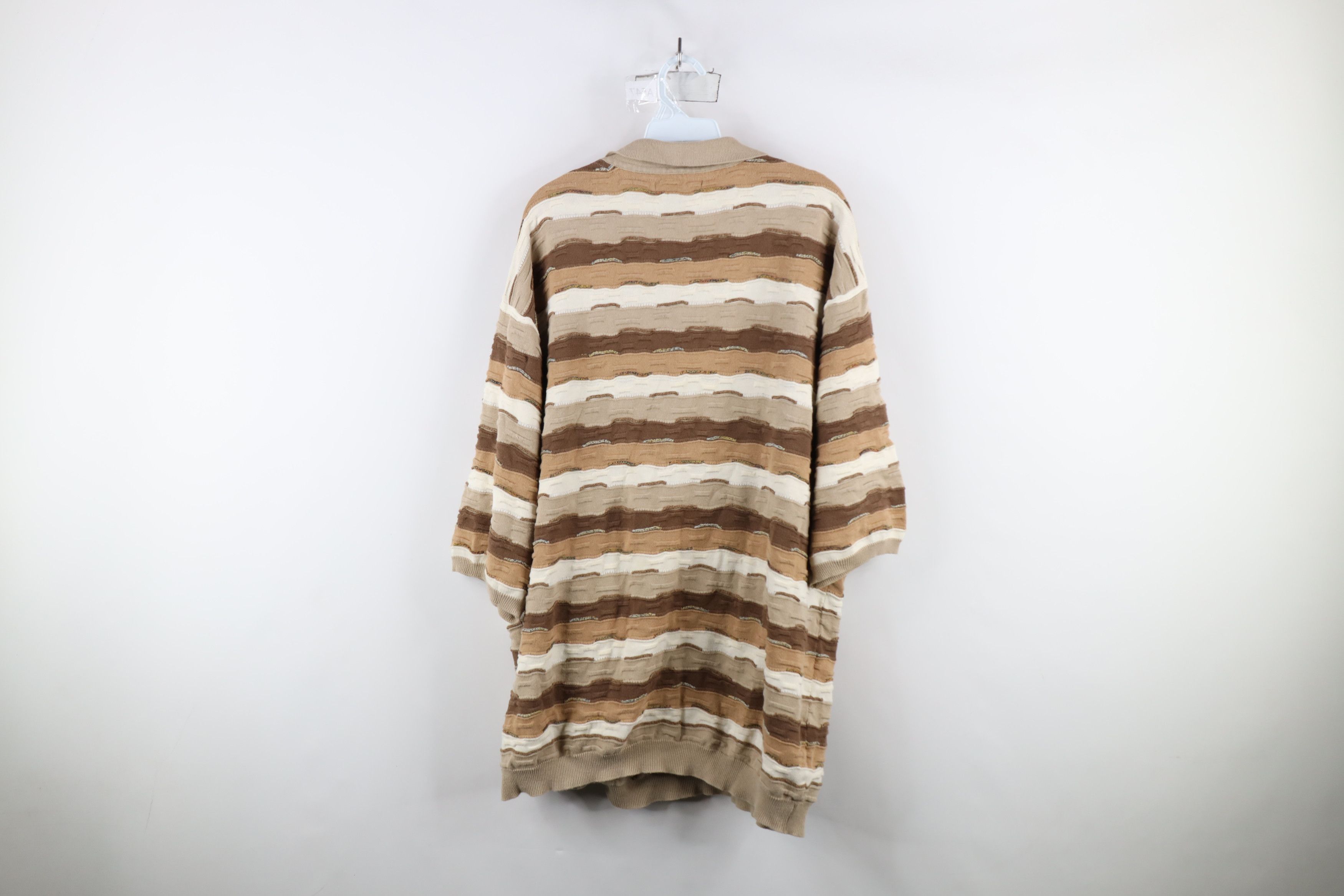 Vintage Vintage 90s Coogi Style Fleck Knit Short Sleeve Sweater Size US XXL / EU 58 / 5 - 9 Thumbnail