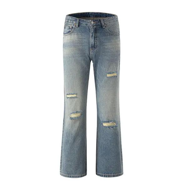 VIBE Retro simple classic distressed straight jeans Size US 32 / EU 48 - 5 Thumbnail