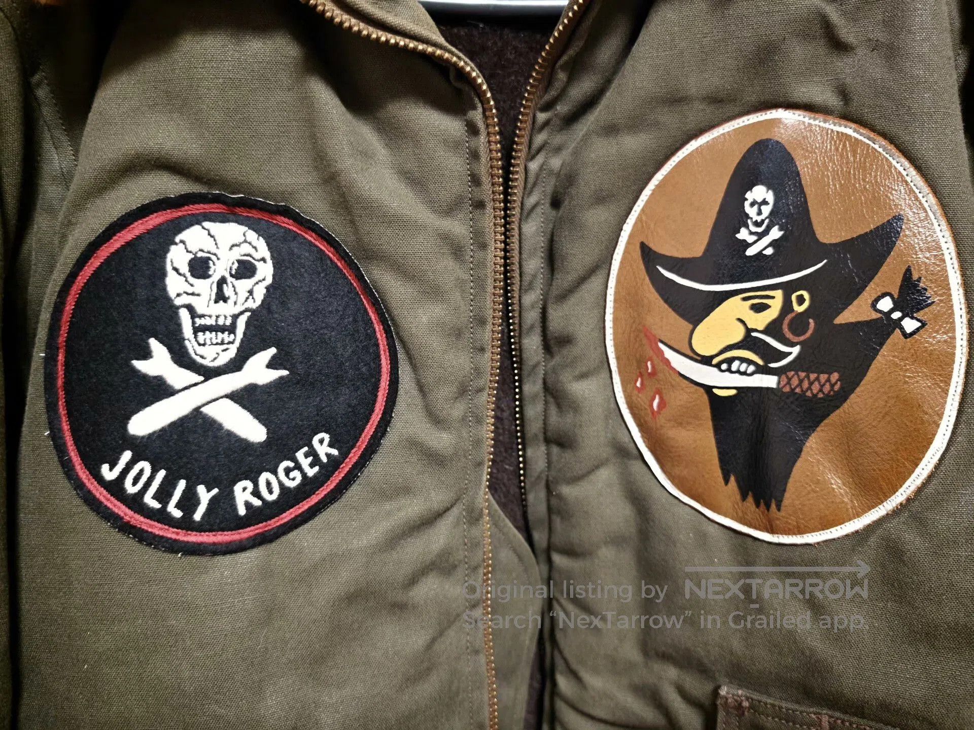 Freewheelers Freewheelers B10 Flight Jacket with Skull Design. Size US XXS / EU 40 - 8 Thumbnail