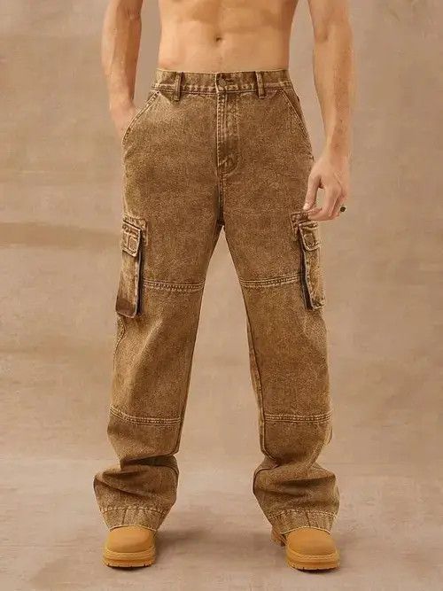Jean Vintage Retro Straight Leg Desert Postapo Jeans Cargo Size US 32 / EU 48 - 8 Thumbnail