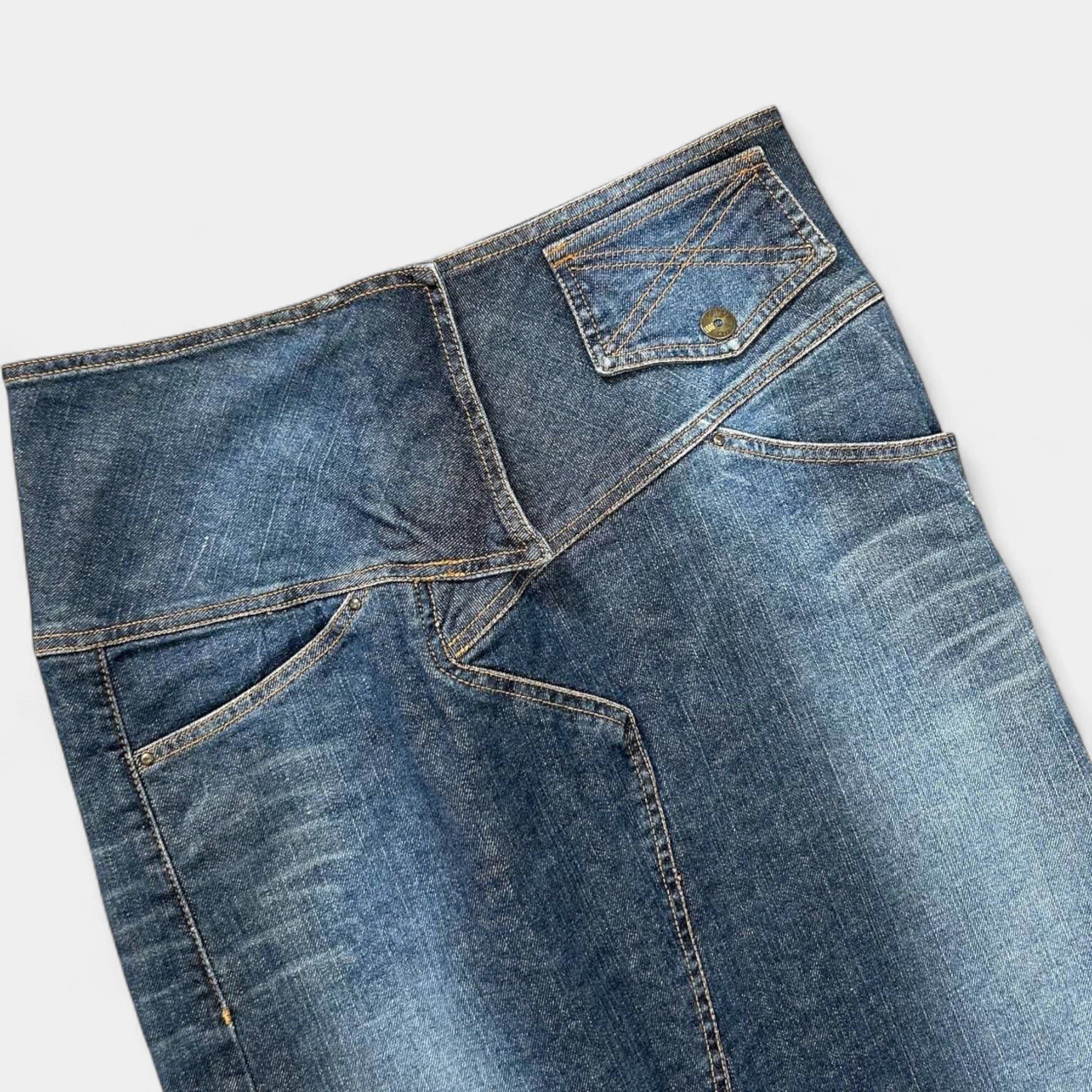Just Cavalli Just Cavalli Vintage Asymmetric Pocket Skirt Size 30" / US 8 / IT 44 - 2 Thumbnail