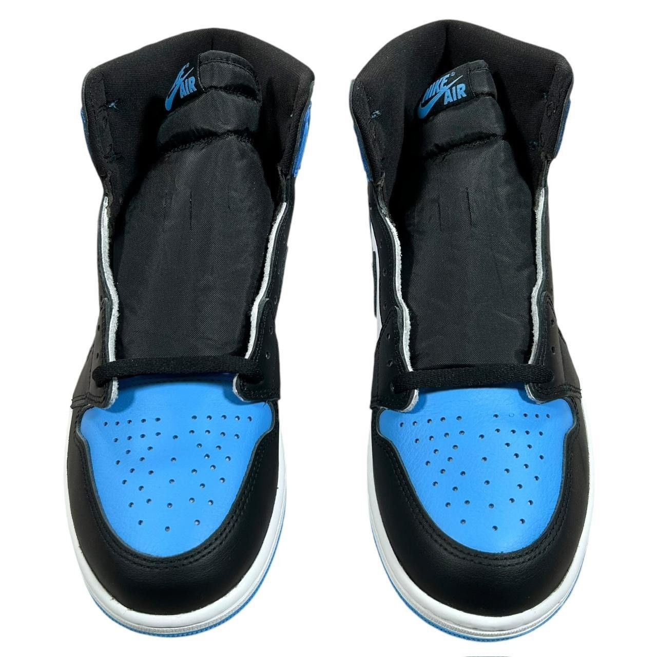 Jordan Brand Air Jordan 1 High OG UNC Toe University Blue Black Sneakers Size US 10.5 / EU 43-44 - 3 Thumbnail