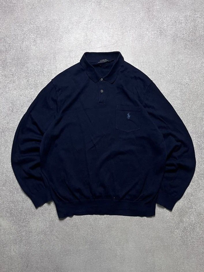 Polo Ralph Lauren × Vintage Vintage Polo Ralph Lauren Knit Rugby Shirt L Size US L / EU 52-54 / 3 - 1 Thumbnail