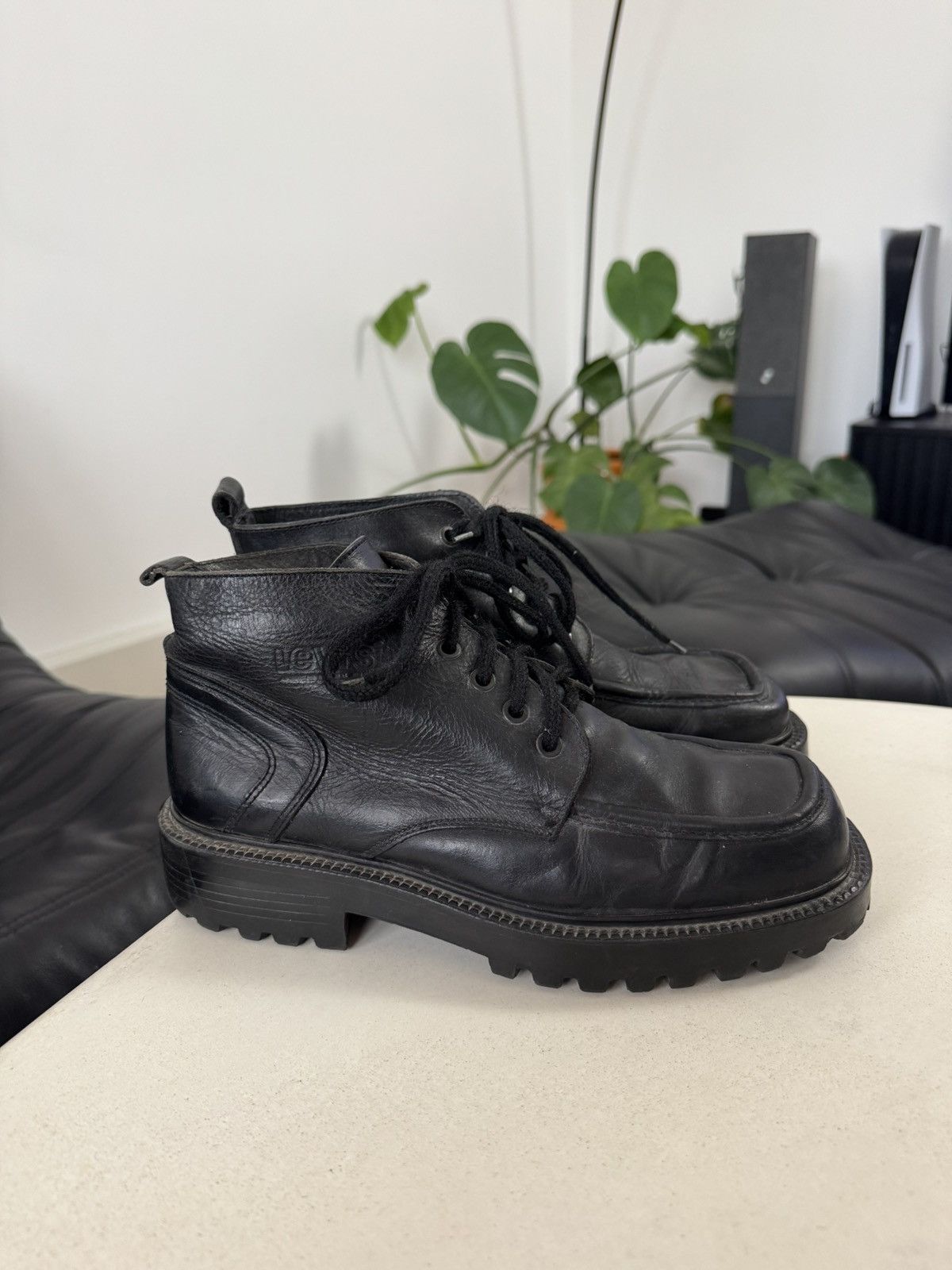 Levi's Levis 90s Vintage Avant Garde Platform Derby Leather Boots Size US 9 / EU 42 - 1 Thumbnail