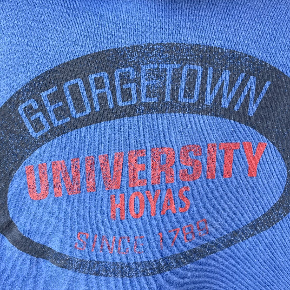 Vintage 🔥Vintage George Town Hoyas Big Logo Pullover Hoodie Size US M / EU 48-50 / 2 - 6 Thumbnail
