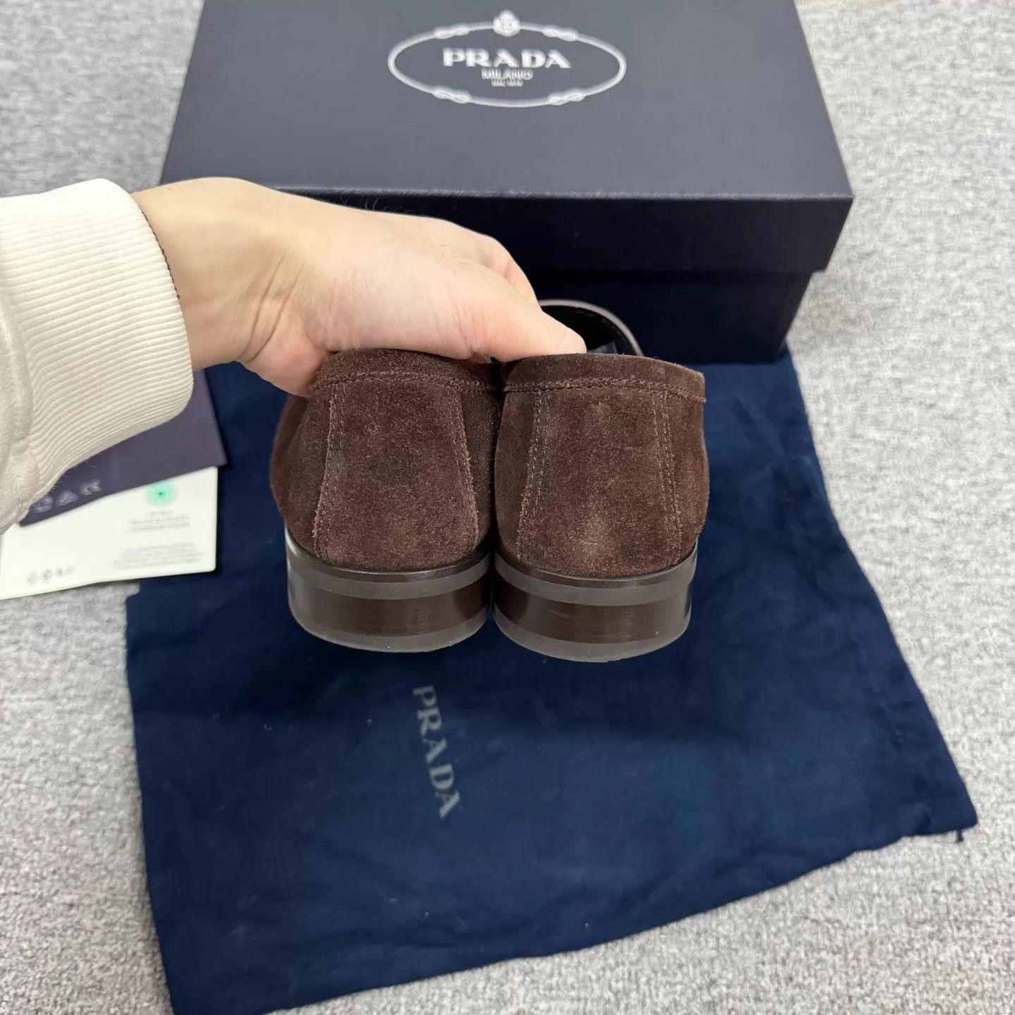 Prada Prada Deep Brown Suede Slip-On Loafer Size 43 Size US 10 / EU 43 - 5 Thumbnail
