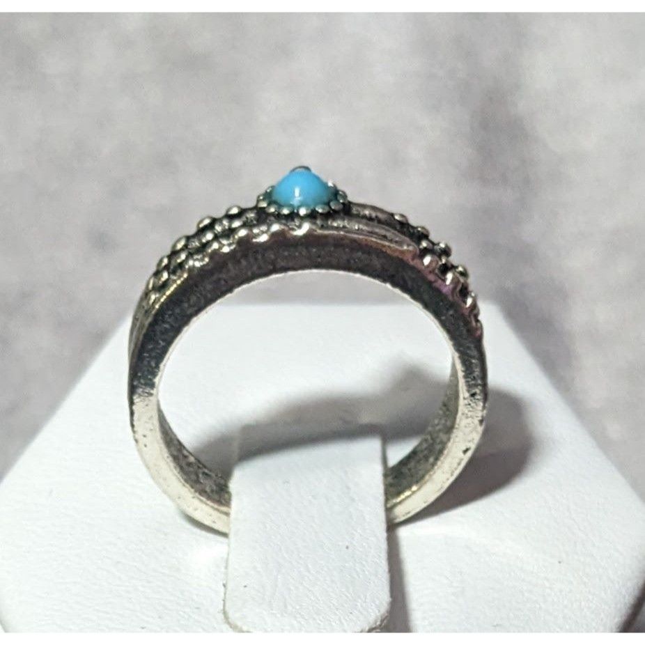 Other Southwestern Style Silver Tone Textured Stone Turquoise Ston Size ONE SIZE - 11 Thumbnail
