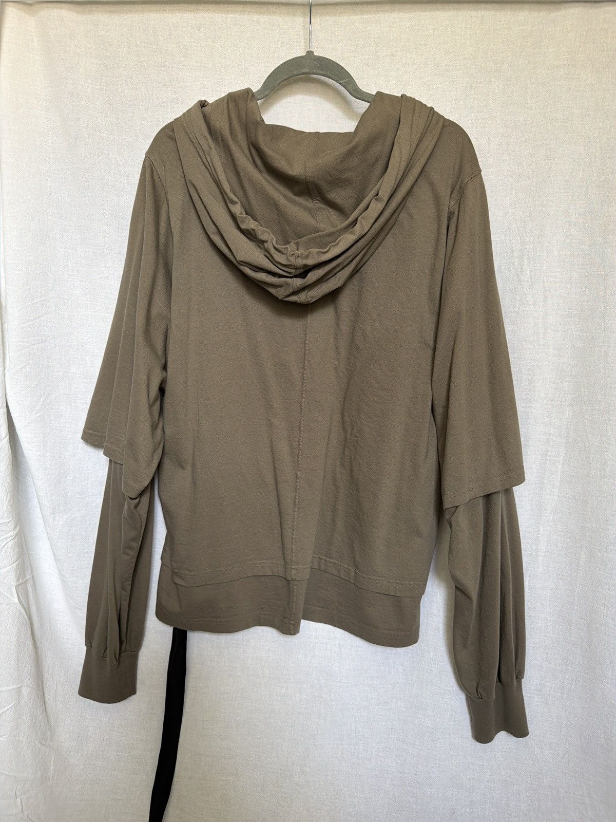 Rick Owens Drkshdw Grey cotton hoodie double layer Size US XL / EU 56 / 4 - 2 Thumbnail