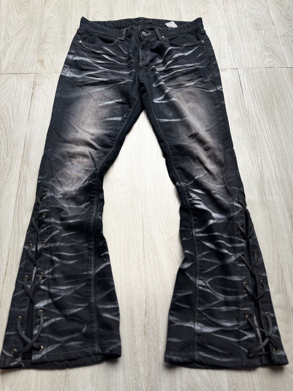 GOSTAR DE FUGA FUGA lace up flare jeans Size US 29 - 1 Thumbnail