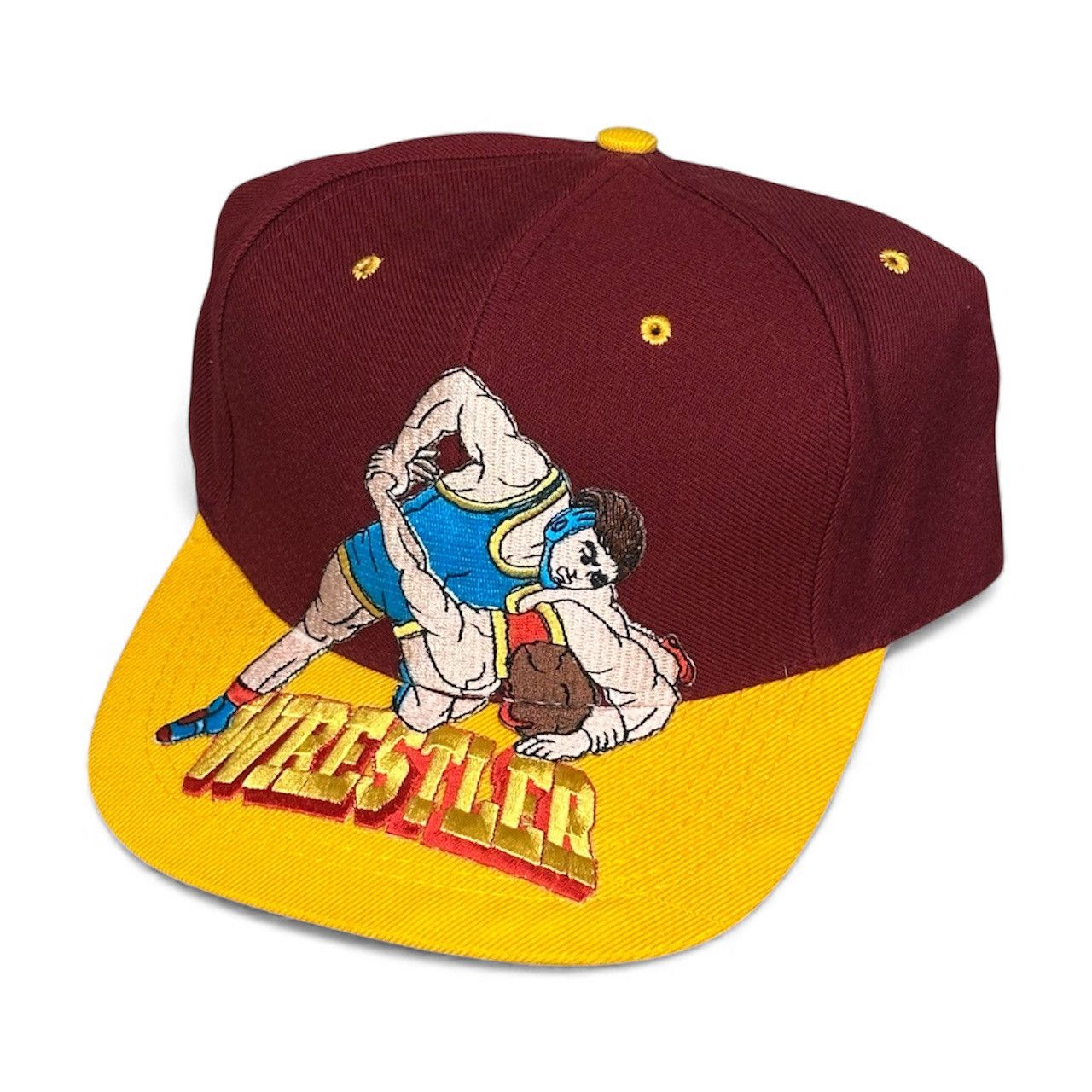 Vintage Vintage Wrestler Embroidered Snapback Hat Size ONE SIZE - 2 Thumbnail