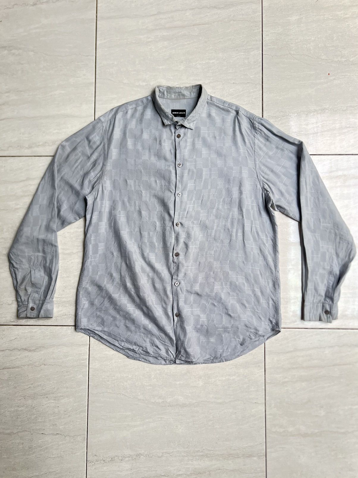 Giorgio Armani GIORGIO ARMANI Grey Shirt Size US L / EU 52-54 / 3 - 7 Thumbnail