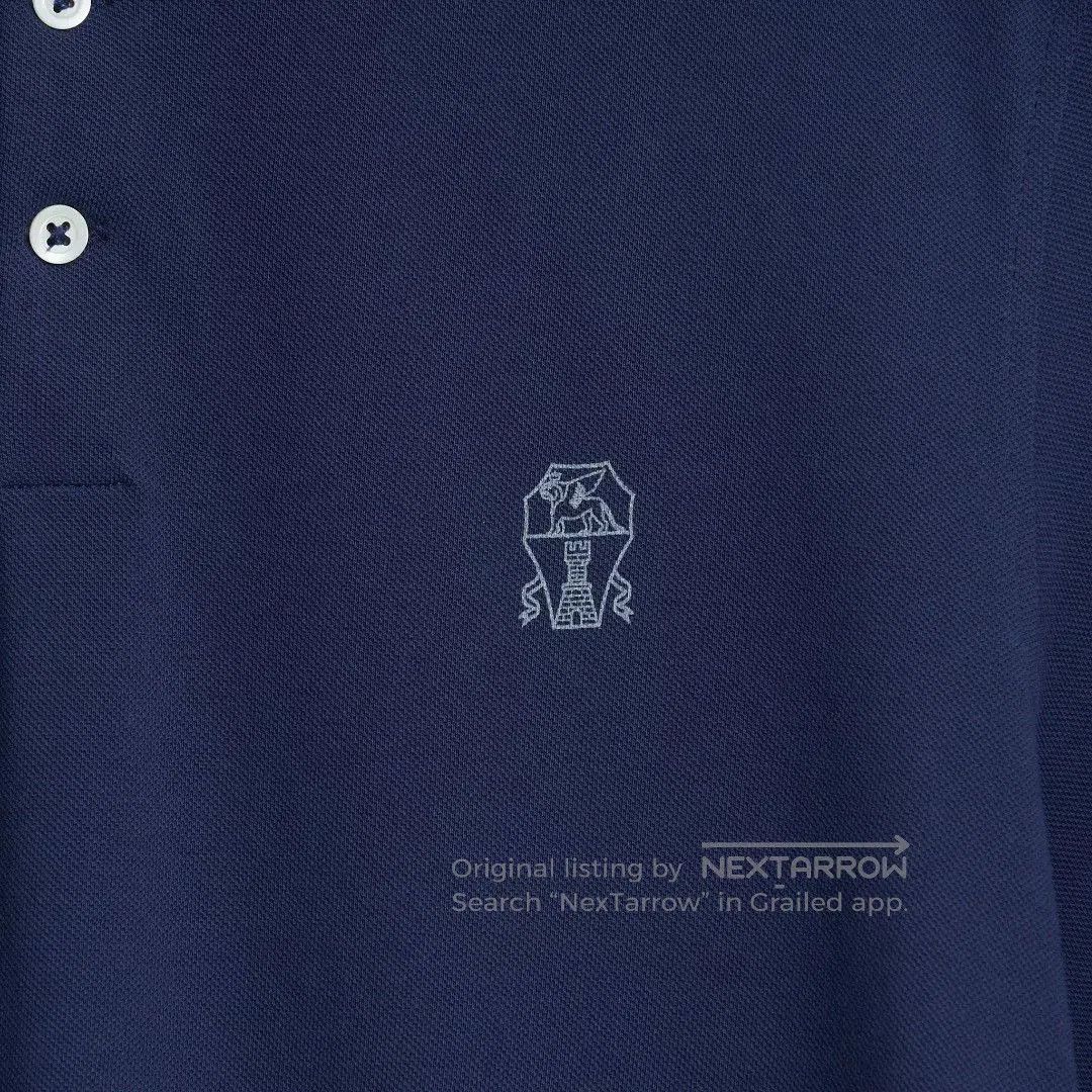 Brunello Cucinelli Brunello Cucinelli Men's Navy Printed Polo. Size US M / EU 48-50 / 2 - 3 Thumbnail