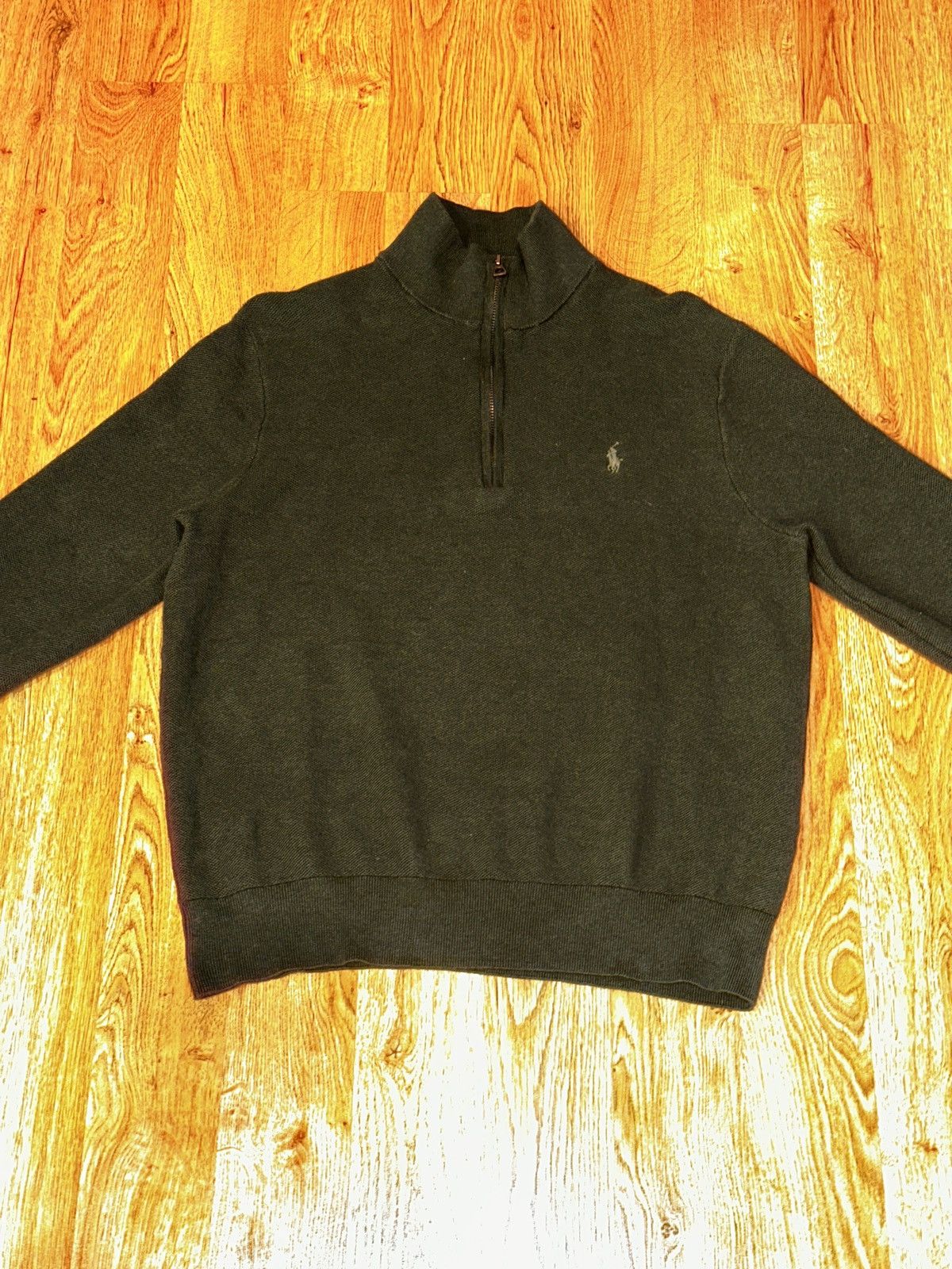 Polo Ralph Lauren Polo Ralph Lauren 1/4 Zip Mock Neck Knit Sweater Green XL Size US XL / EU 56 / 4 - 1 Thumbnail