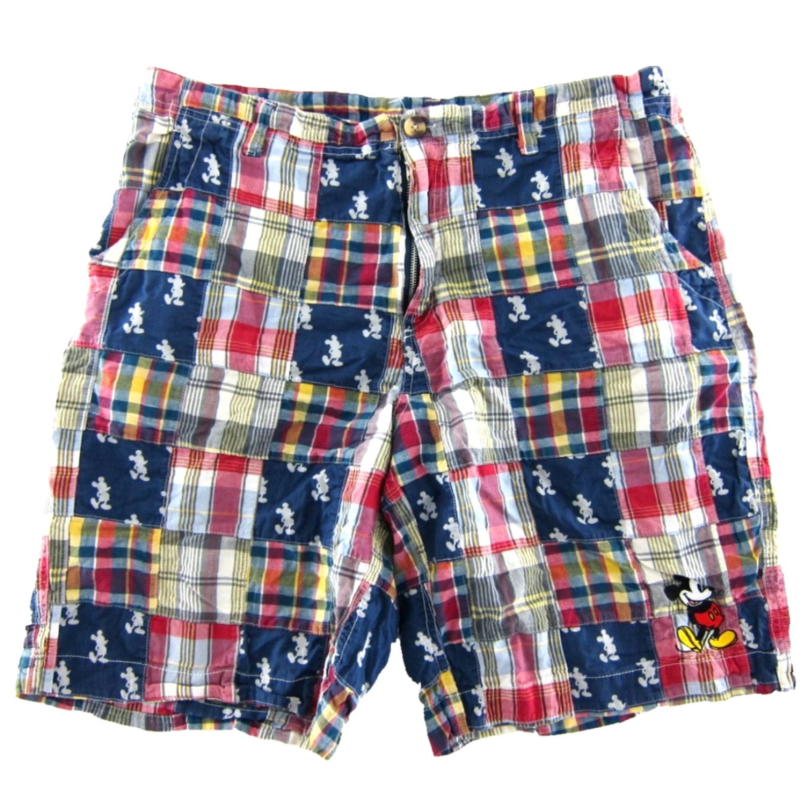 Disney VINTAGE Disney Mickey Mouse Plaid Cotton Shorts Men 36 Blue Size US 36 / EU 52 - 2 Thumbnail