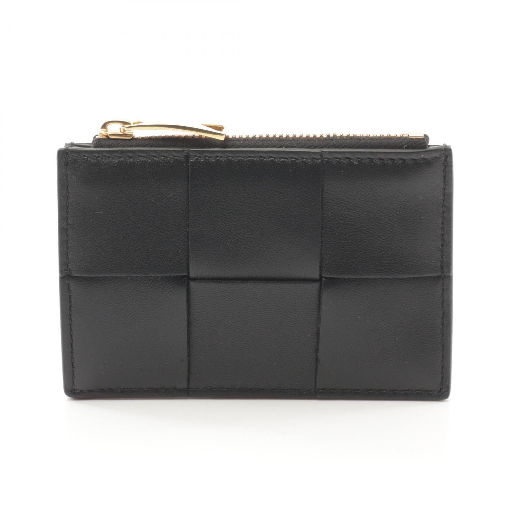 Bottega Veneta Bottega Veneta Maxi Intrecciato Coin Purse Leather Black Size ONE SIZE - 1 Thumbnail