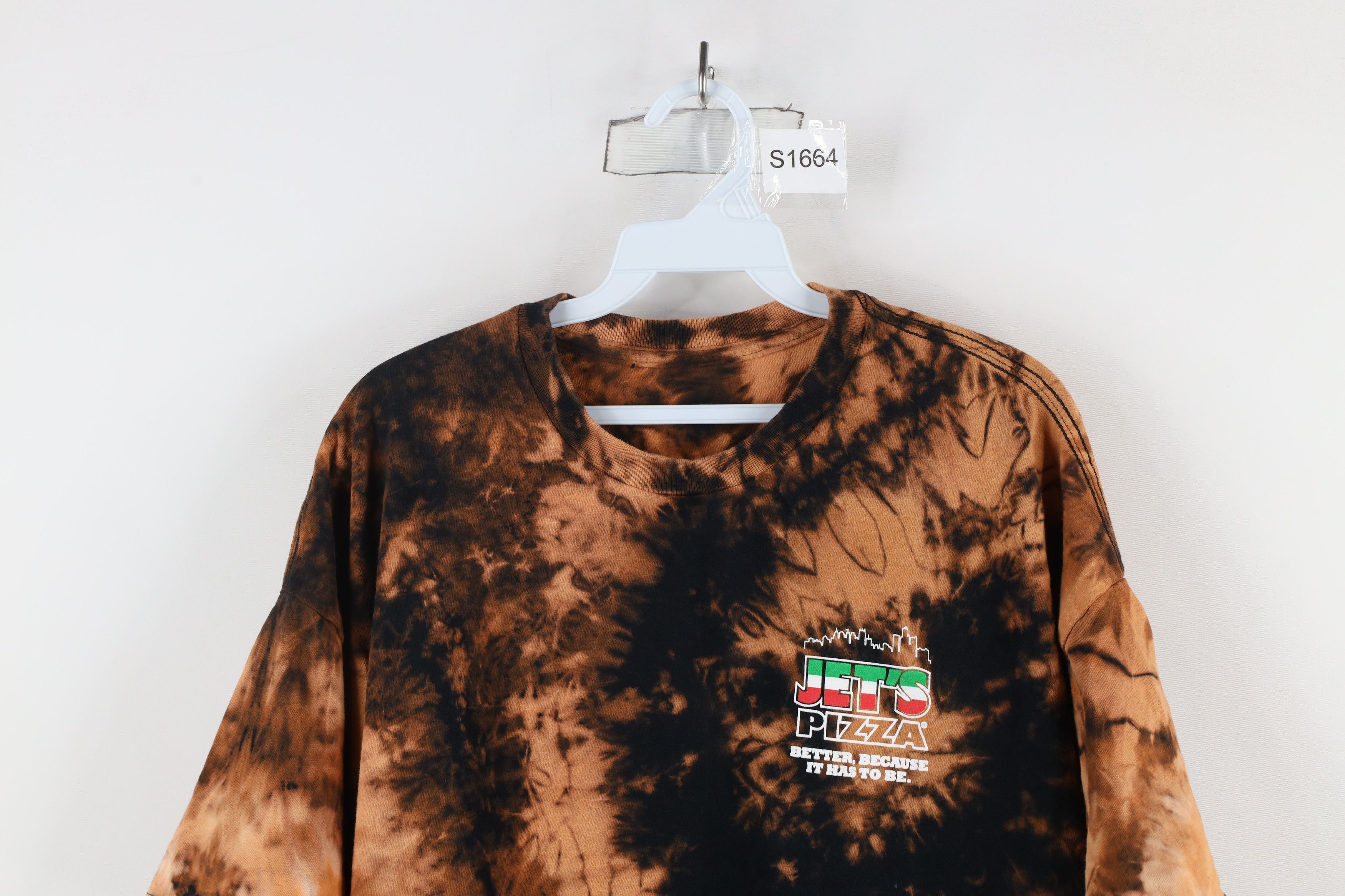Vintage Vintage Streetwear Acid Wash Jets Pizza Short Sleeve T-Shirt Size US XXL / EU 58 / 5 - 2 Thumbnail