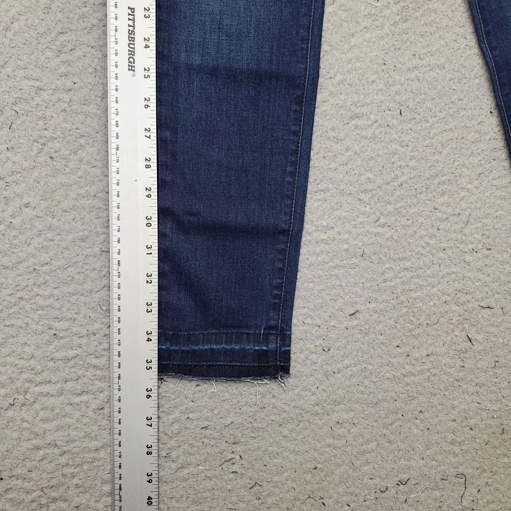 Vintage Flying Monkey Jeans Womens 25 Blue Denim Faded Streetwear Grunge Raw Hem USA Jeans Women 25 Blue Denim Boyun Size 42" / US 20 - 3 Thumbnail
