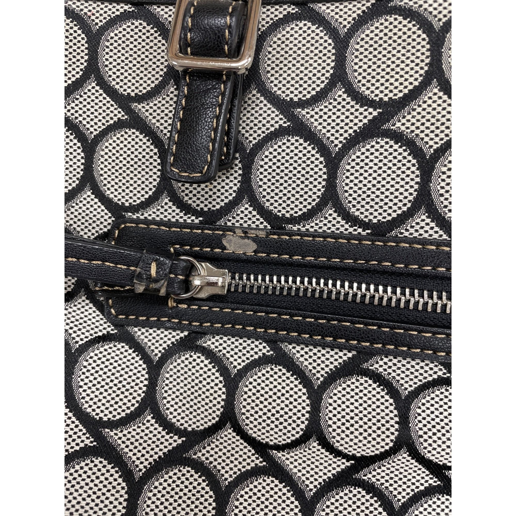 Nine West Nine West Womens Black and White Large Handbag Shoulder Bag Size ONE SIZE - 9 Thumbnail