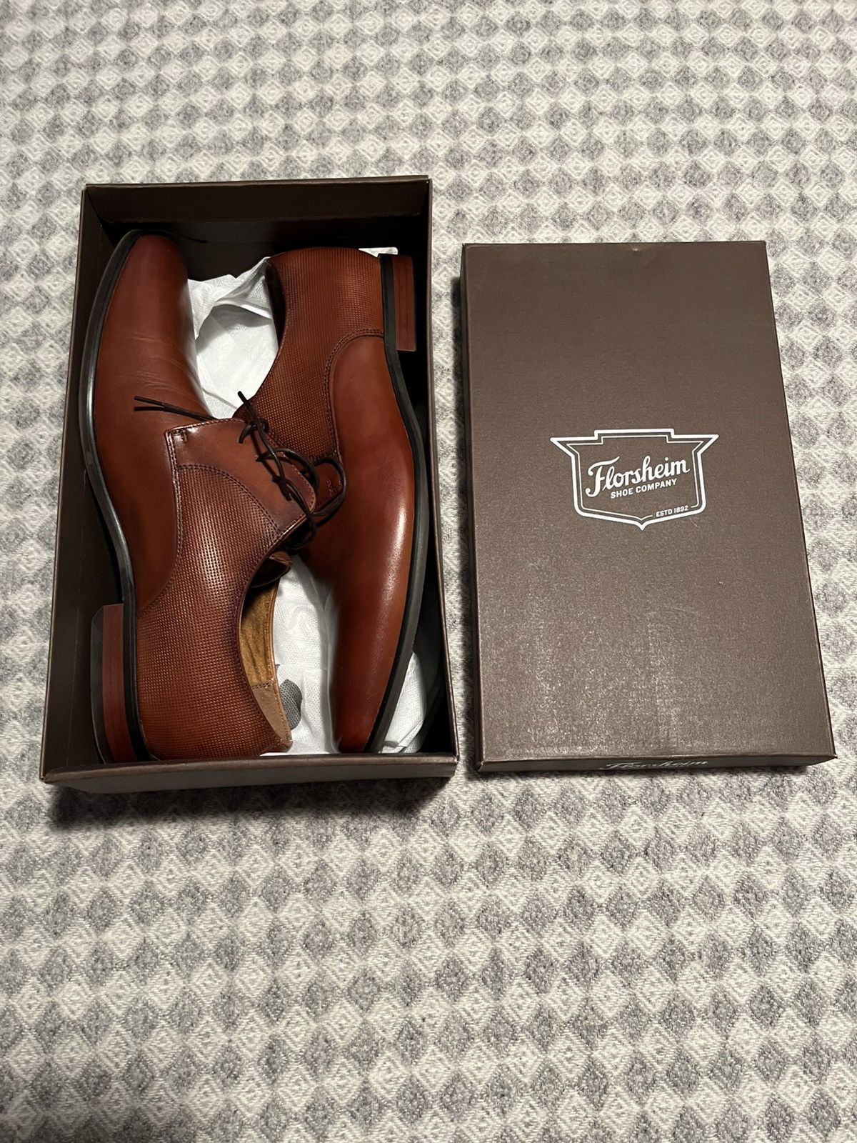 Florsheim Florsheim Brown Leather Lace Up Shoes Size 9 Size US 9 / EU 42 - 2 Thumbnail