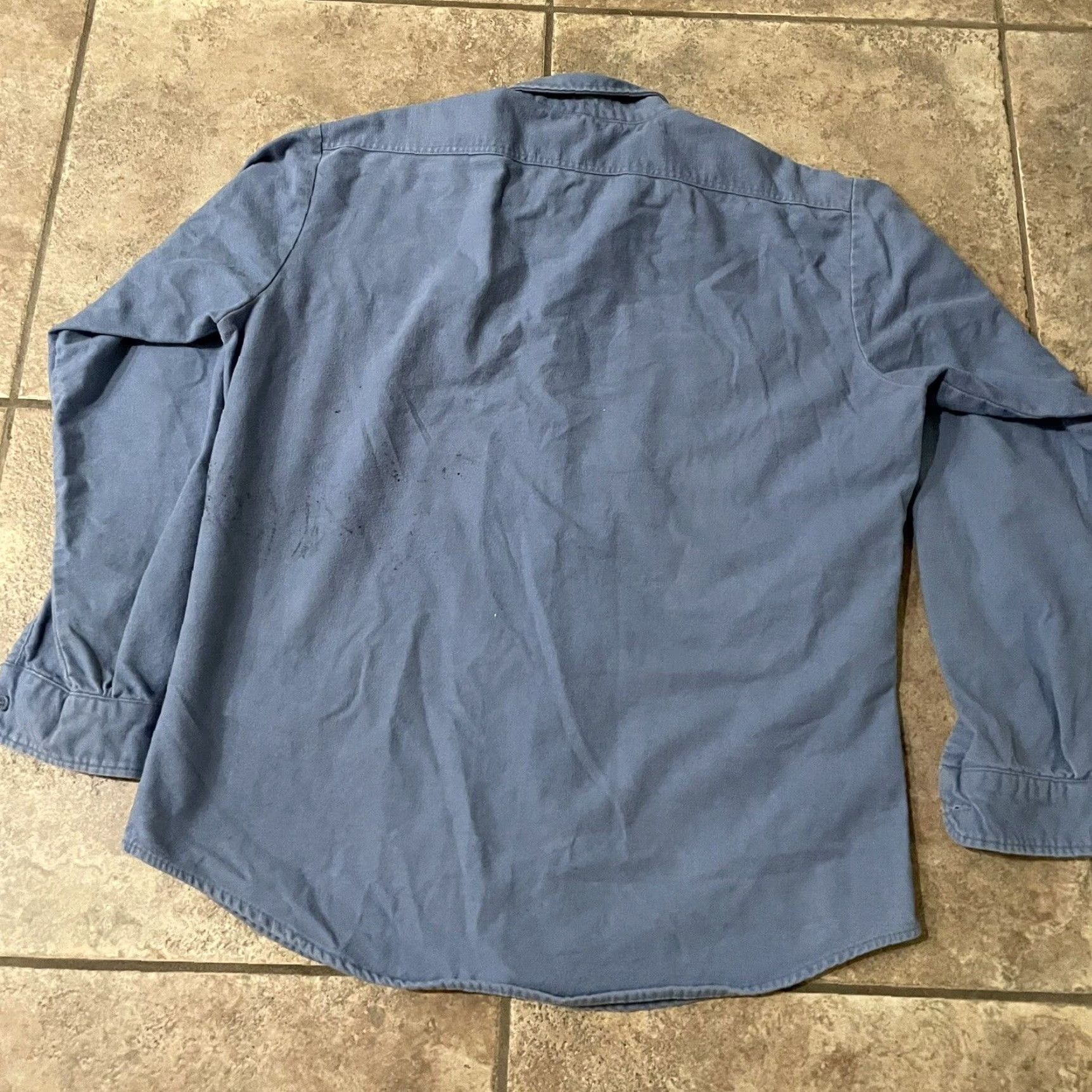 Vintage VINTAGE FiveBrother Men’s Long Sleeve Chamois Button-Down Shirt XL Blue Size US XL / EU 56 / 4 - 5 Thumbnail