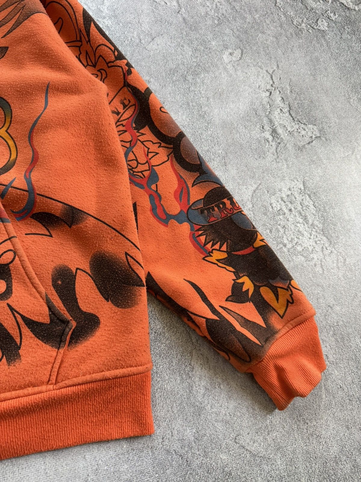 Ed Hardy True Love all printed tattoo rhinestones skeleton hoodie zip Size US L / EU 52-54 / 3 - 12 Thumbnail