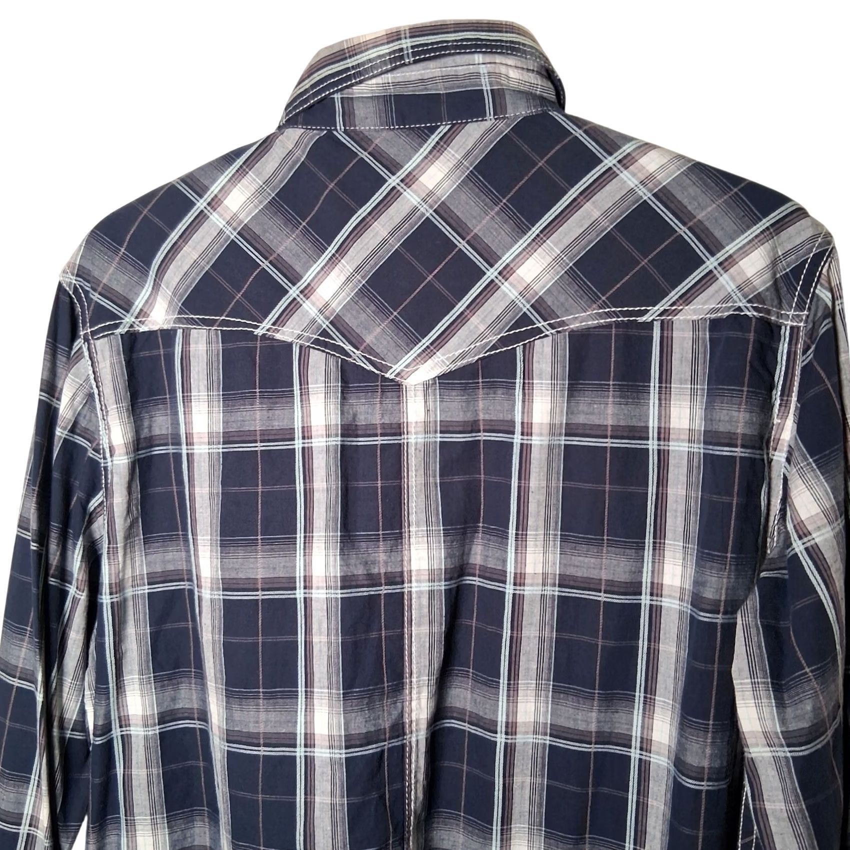 Vintage VINTAGE Red Snap Clothing Company Western Shirt Pair Men Medium Plaid Red Blue Ranch NEW Size US M / EU 48-50 / 2 - 4 Thumbnail