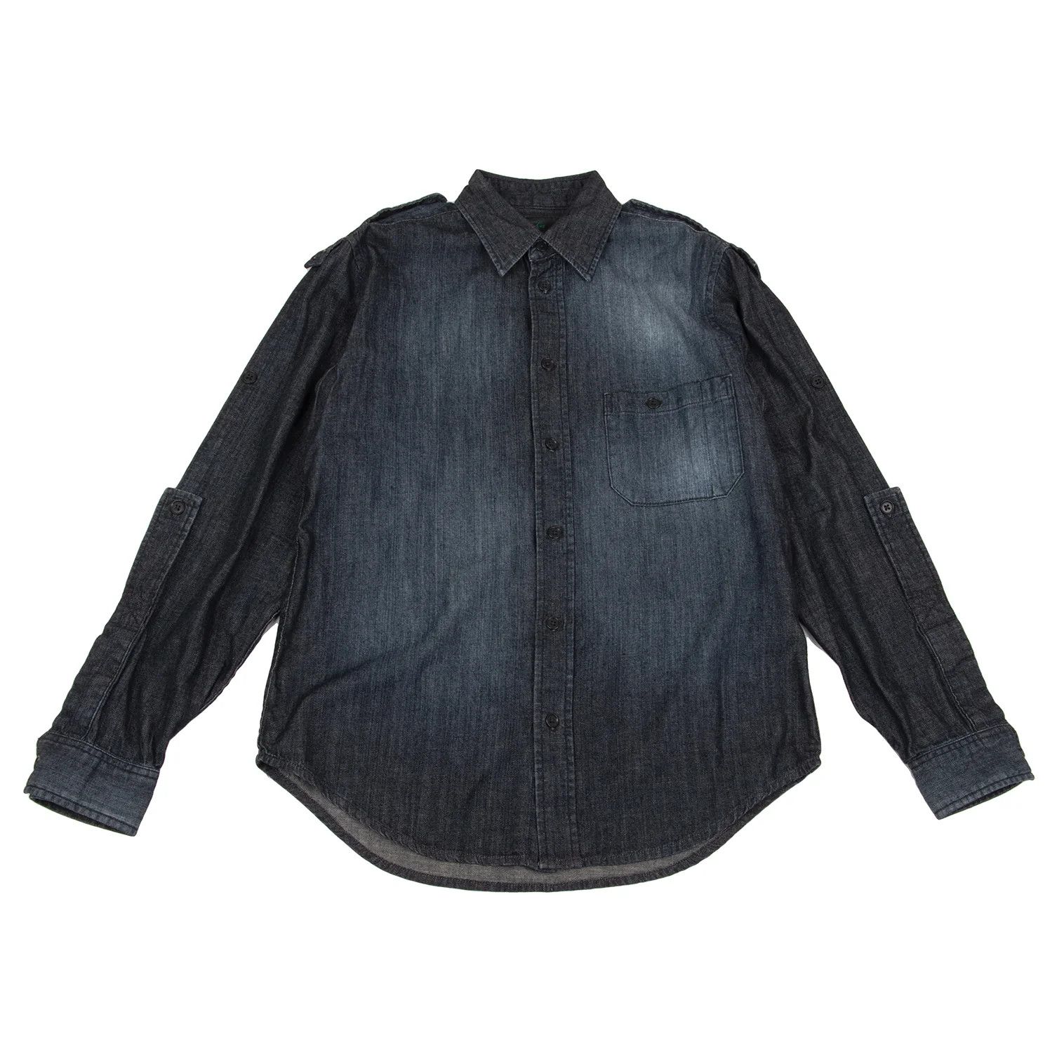 Yohji Yamamoto Yohji Jeans × EDWIN Cotton Epaulet Denim Shirt Indigo Size US S / EU 44-46 / 1 - 1 Thumbnail