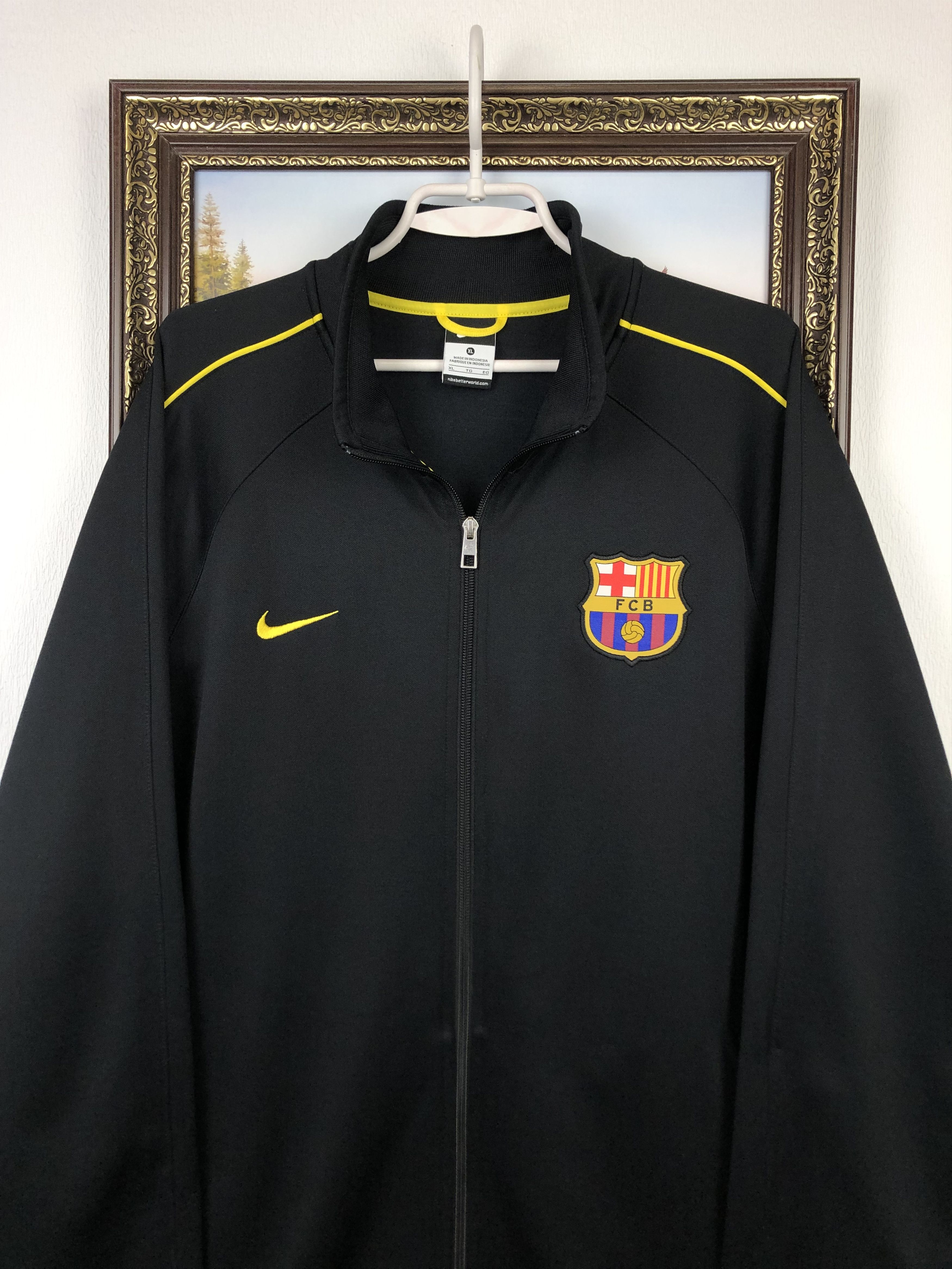 Nike Nike Barcelona Football Jacket Soccer Track Top Mens Black Size US XL / EU 56 / 4 - 2 Thumbnail