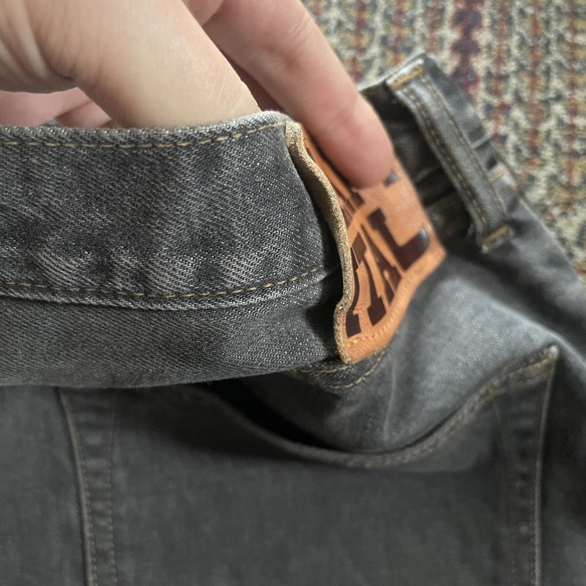 Kapital Kountry Kapital Kountry side Studs Gems Black Denim Jeans size 38 Size US 38 / EU 54 - 15 Thumbnail