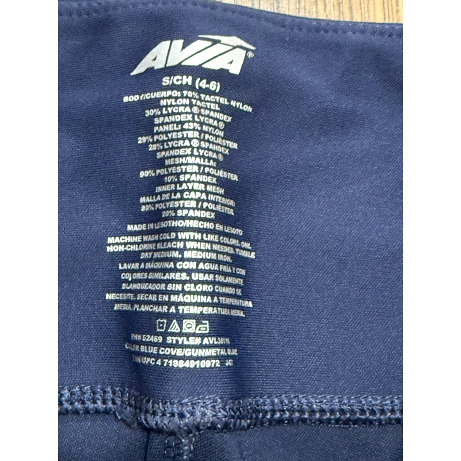 Avia AVIA Pants Women's Small Blue Gray Leggings Pull On Athletic Wear Size 28" / US 6 / IT 42 - 4 Thumbnail