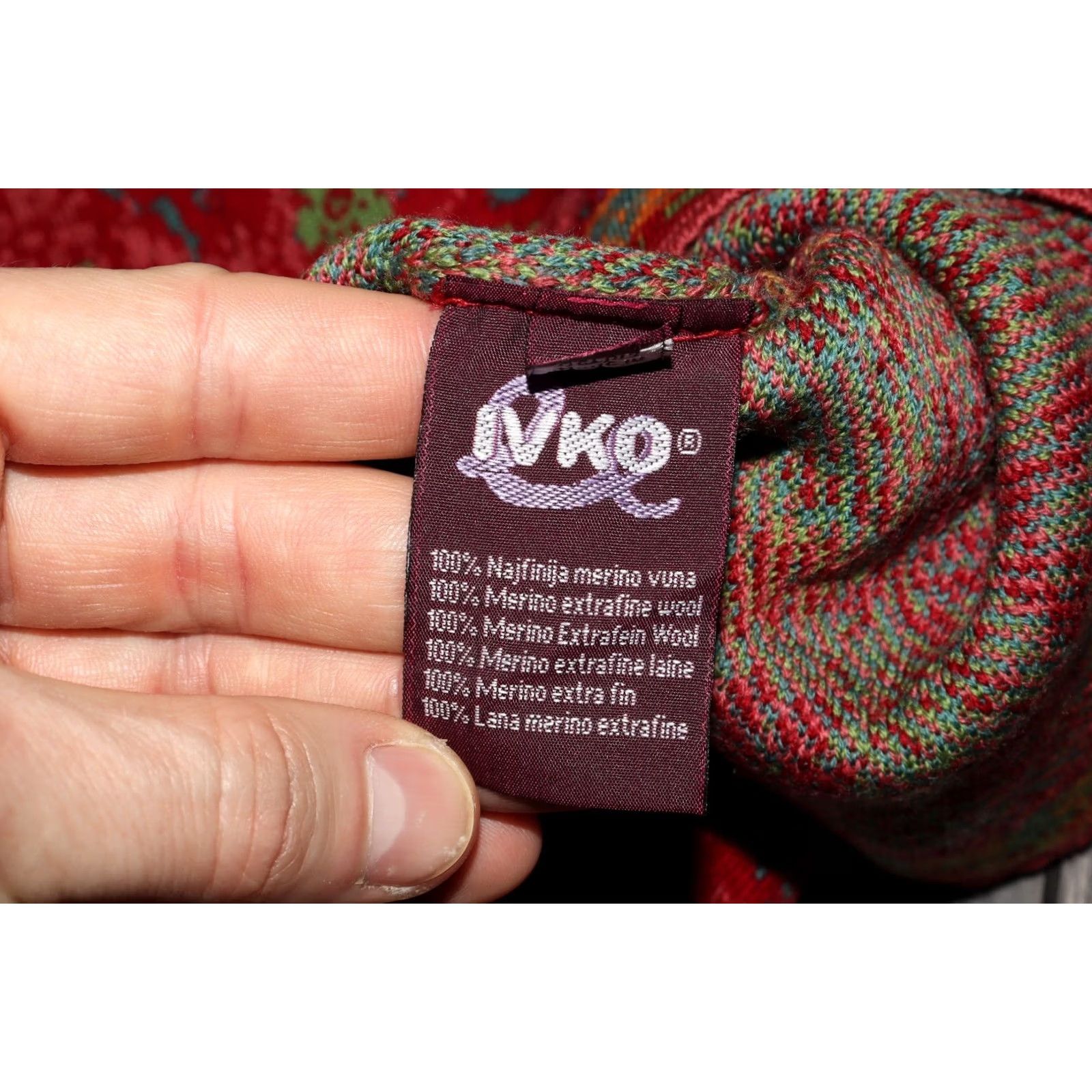 Vintage IVKO WOMEN CARDIGAN LONGSLEEVE SWEATER BUTTON UP RED XL 100% MERINO WOOL Size XL / US 12-14 / IT 48-50 - 6 Thumbnail