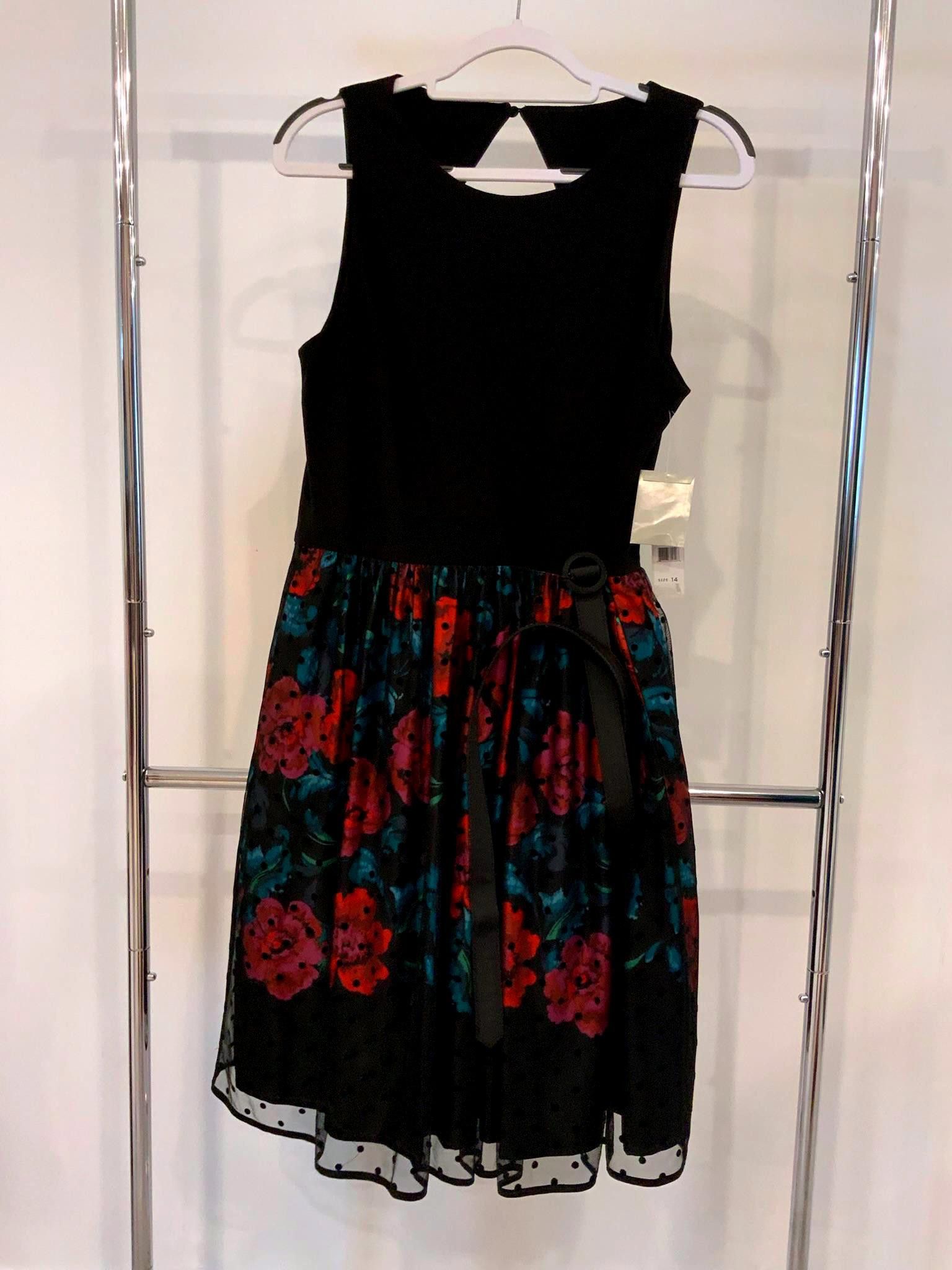 Designer Eliza J Women's Floral Fit-and-Flare Dress Size XL / US 12-14 / IT 48-50 - 1 Thumbnail