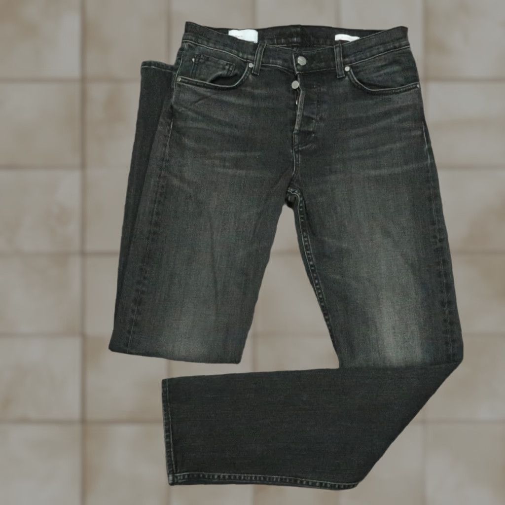 Vintage BALDWIN Jeans Men 5-Pocket Denim Slim Straight 30x33 Black Cotton 30 Regular Inseam 33 Vintage? No—Modern Slim Fit Jeans Size US 30 / EU 46 - 1 Thumbnail