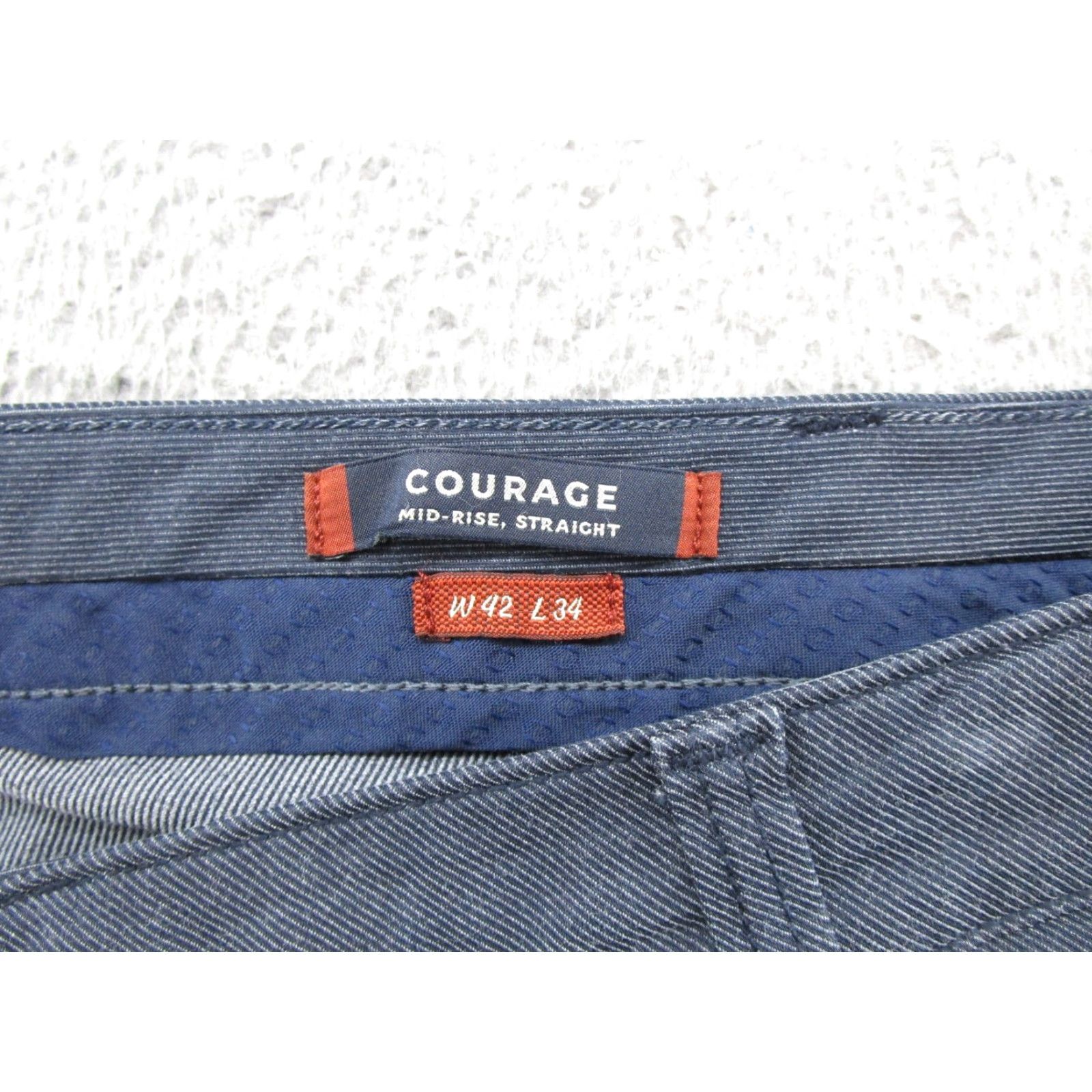Vintage 34 Heritage Mens Dress Pants Blue Mid-Rise Straight Fit SZ 42x34 Classic Flat Front Pockets Breathable 34 Inseam Pants Mens Dress Pants Size US 42 / EU 58 - 5 Thumbnail