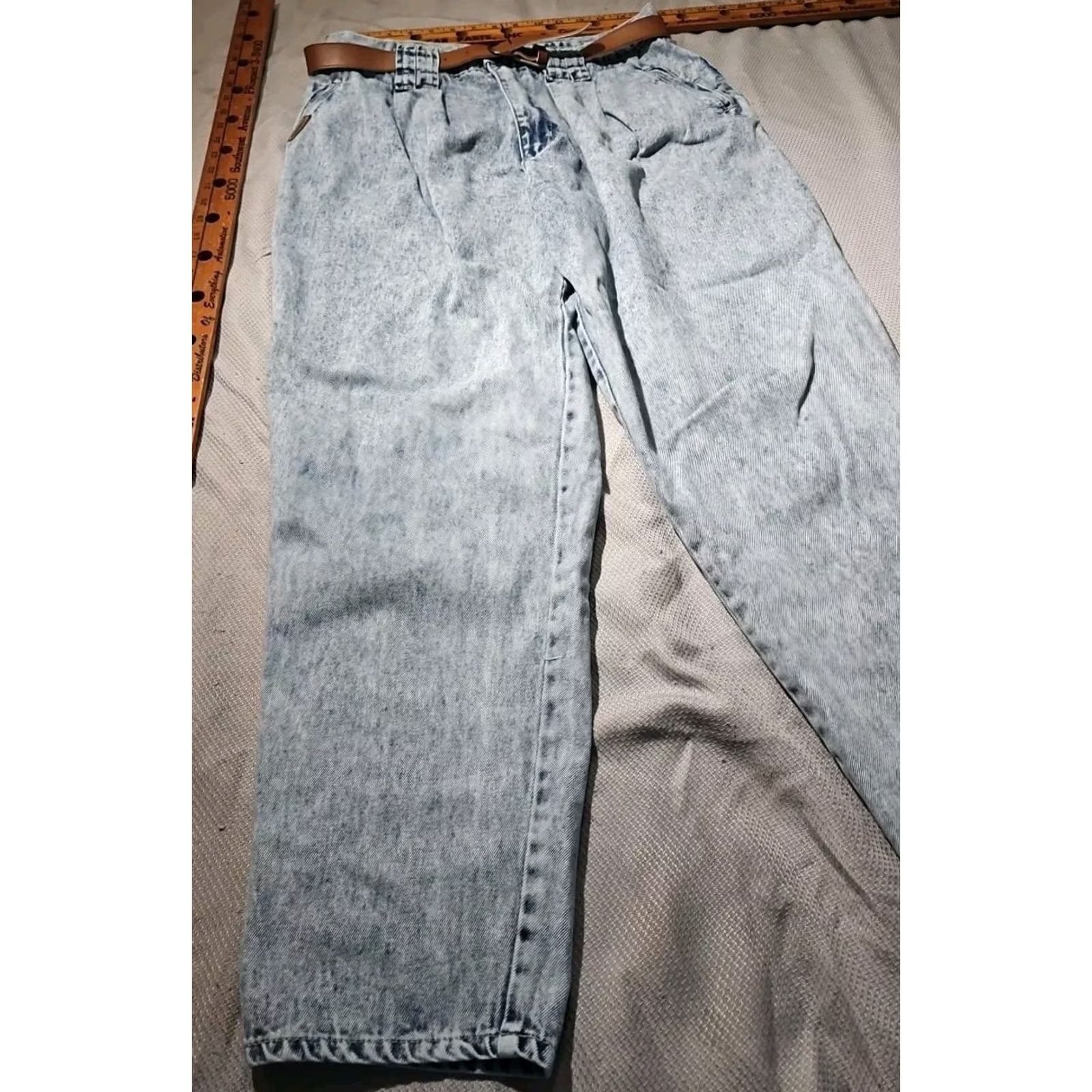 Vintage VINTAGE PS Gitano Jeans Womens Sz 18 Short Blue Acid Wash High Rise Taper Bareback Ladies Jeans 80s 90s Retro Hip Hop Logo City Size 40" / US 18 - 6 Thumbnail